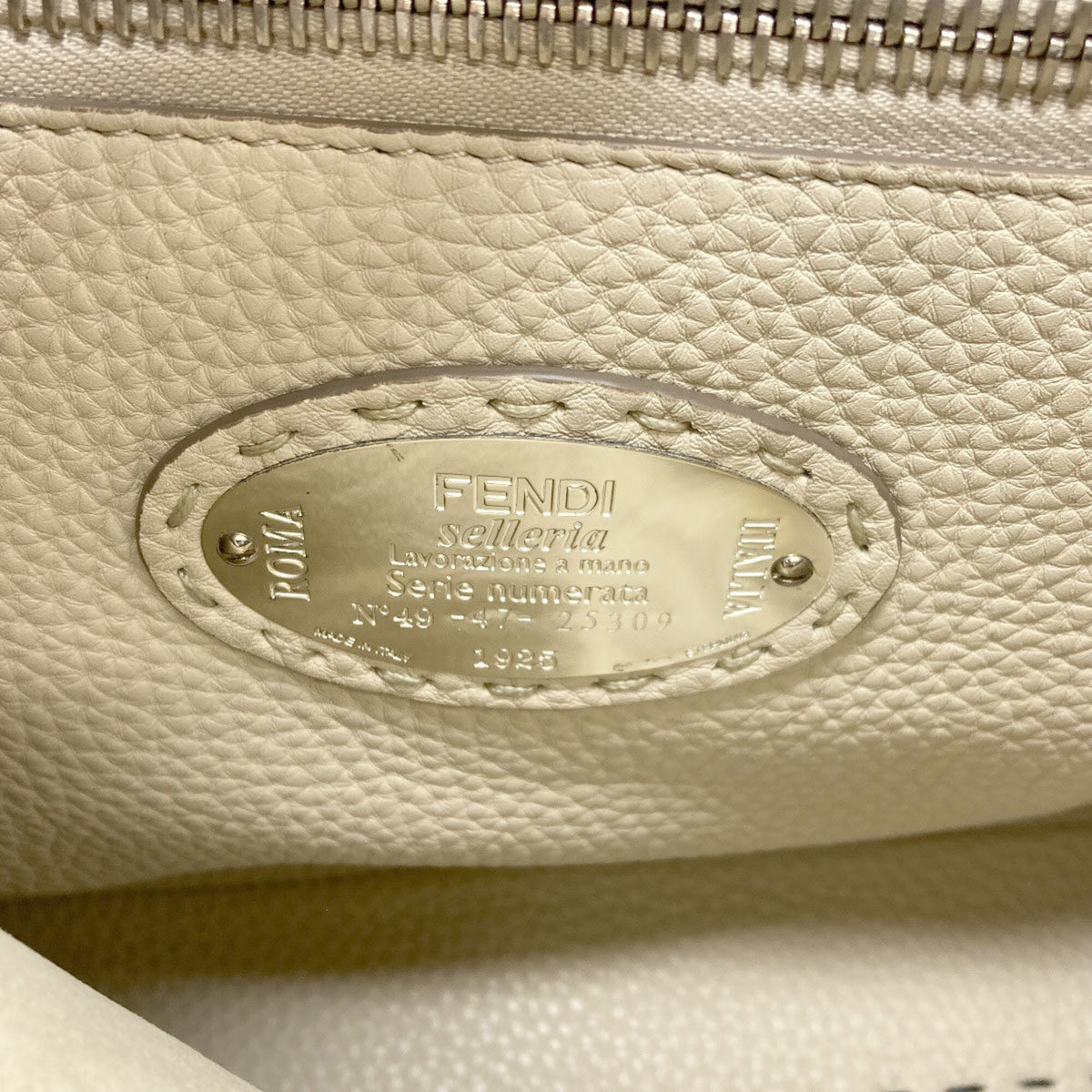 Fendi Gray Leather Handbag (Pre-Owned)