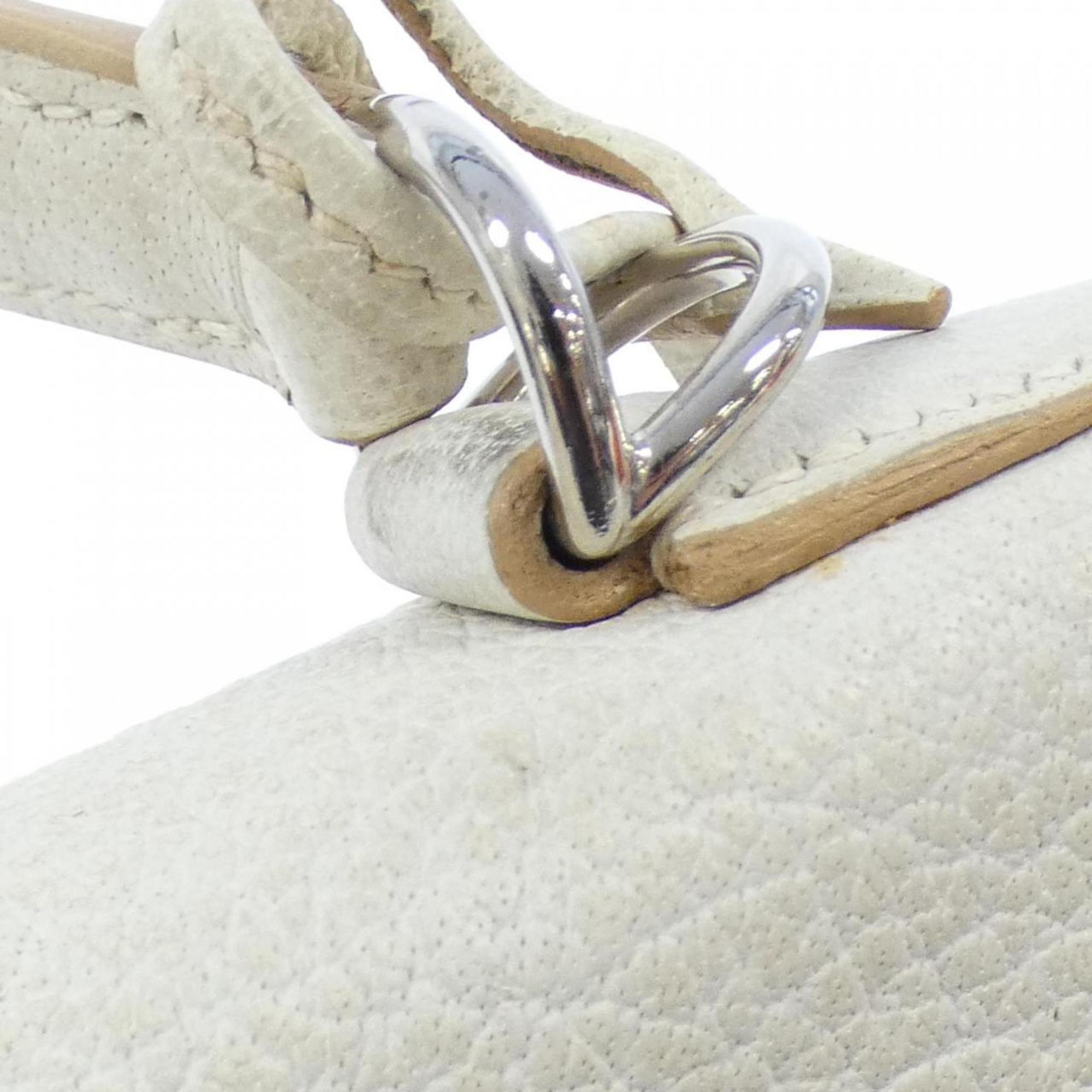 Hermes Kelly Beige White Handbag (Pre-Owned)