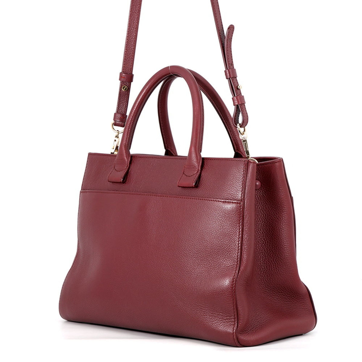 Chanel Bordeaux Champagne Gold Grained Calfskin Handbag Shoulder Bag Tote Bag (Pre-Owned)