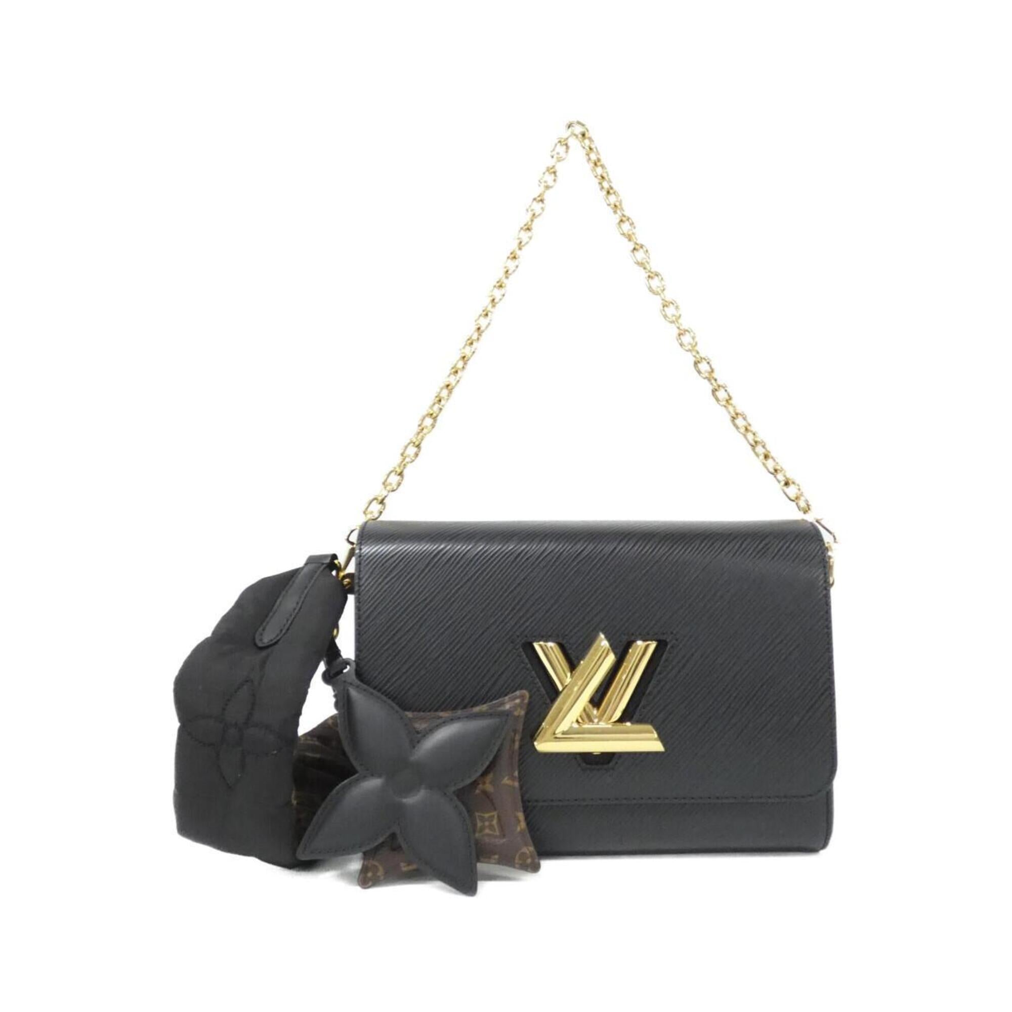 Louis Vuitton Black Leather Shoulder Bag (Pre-Owned)