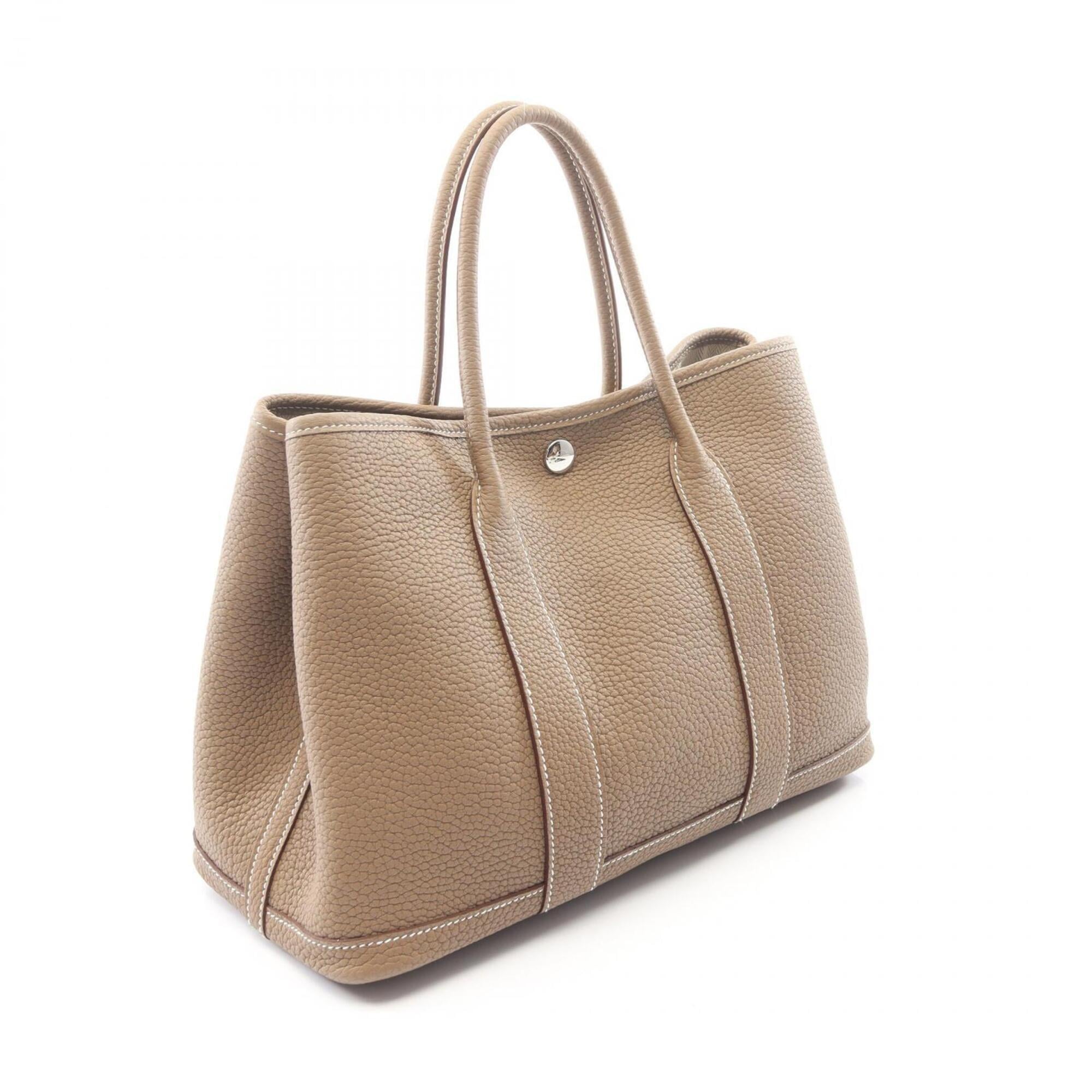 Hermes Etoupe Gray Negonda Leather Handbag Tote Bag (Pre-Owned)