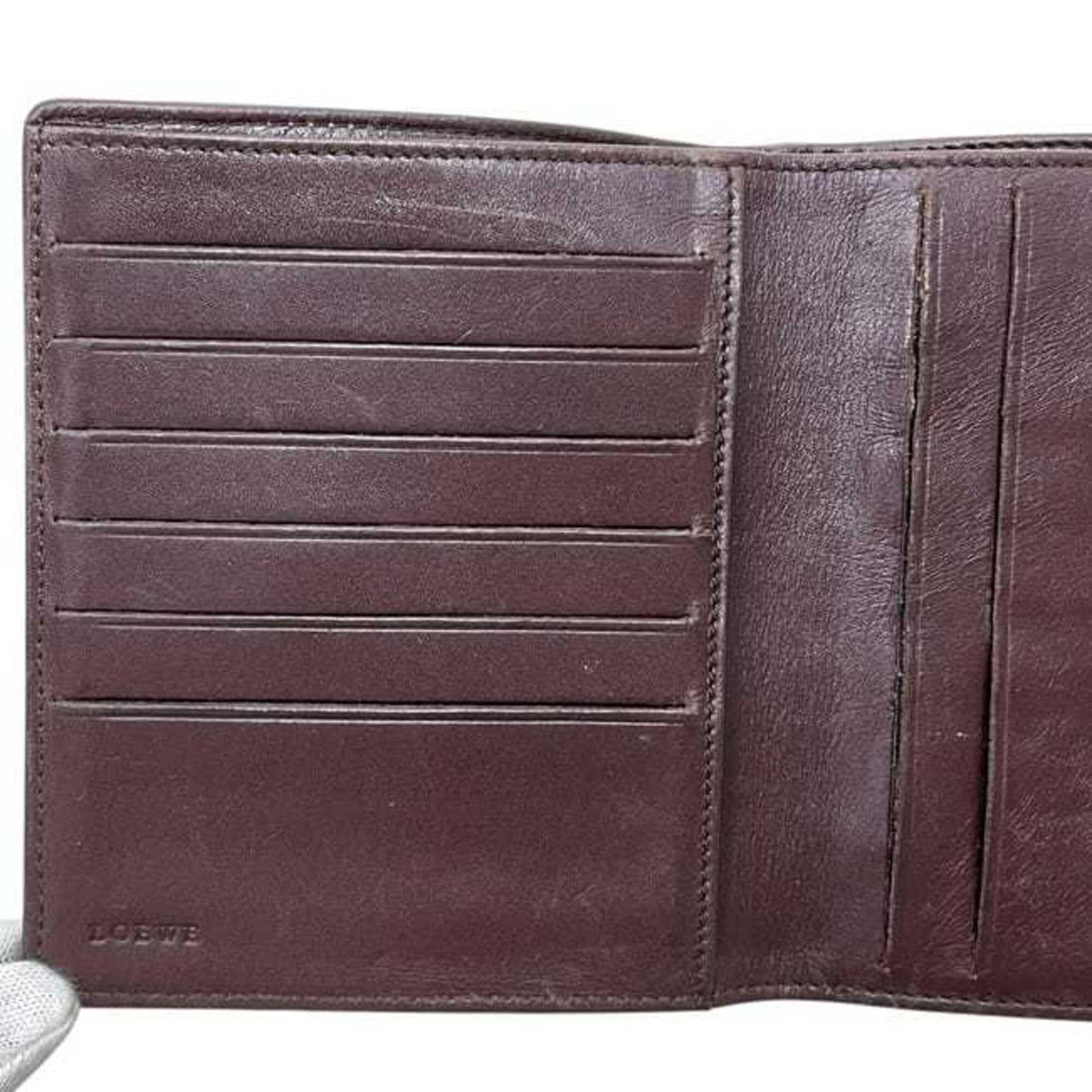 Loewe Blue Brown Canvas Leather Wallet (Bi-Fold) (Pre-Owned)