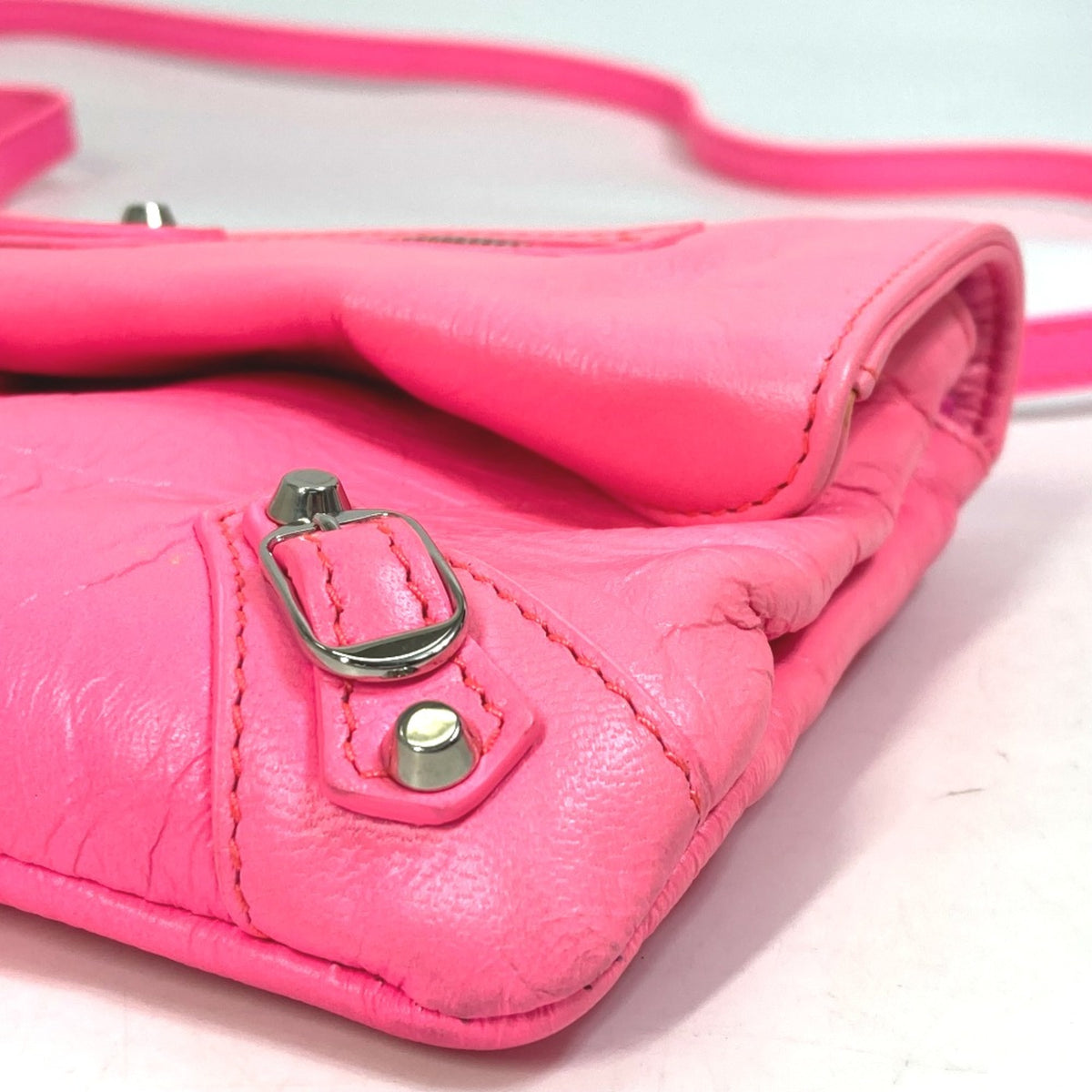Balenciaga Pink Leather Clutch Bag (Pre-Owned)