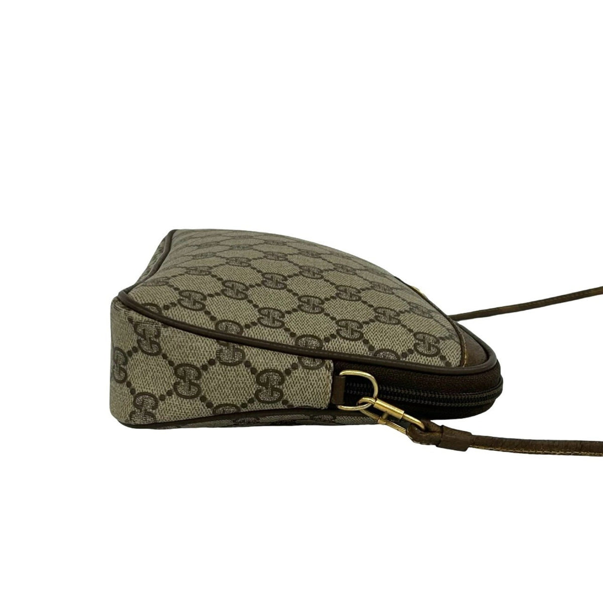 Gucci Brown Leather Pvc Pochette Shoulder Bag (Pre-Owned)