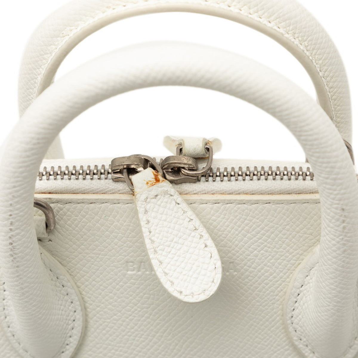 Balenciaga White Leather Handbag Shoulder Bag (Pre-Owned)
