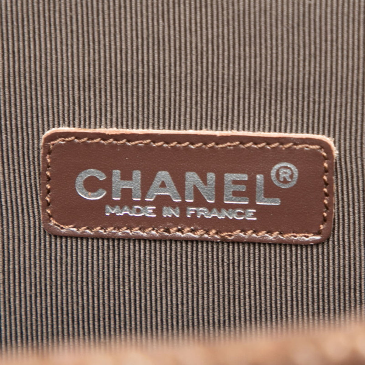 Chanel Brown Leather Handbag Pouch Shoulder Bag Tote Bag (Pre-Owned)