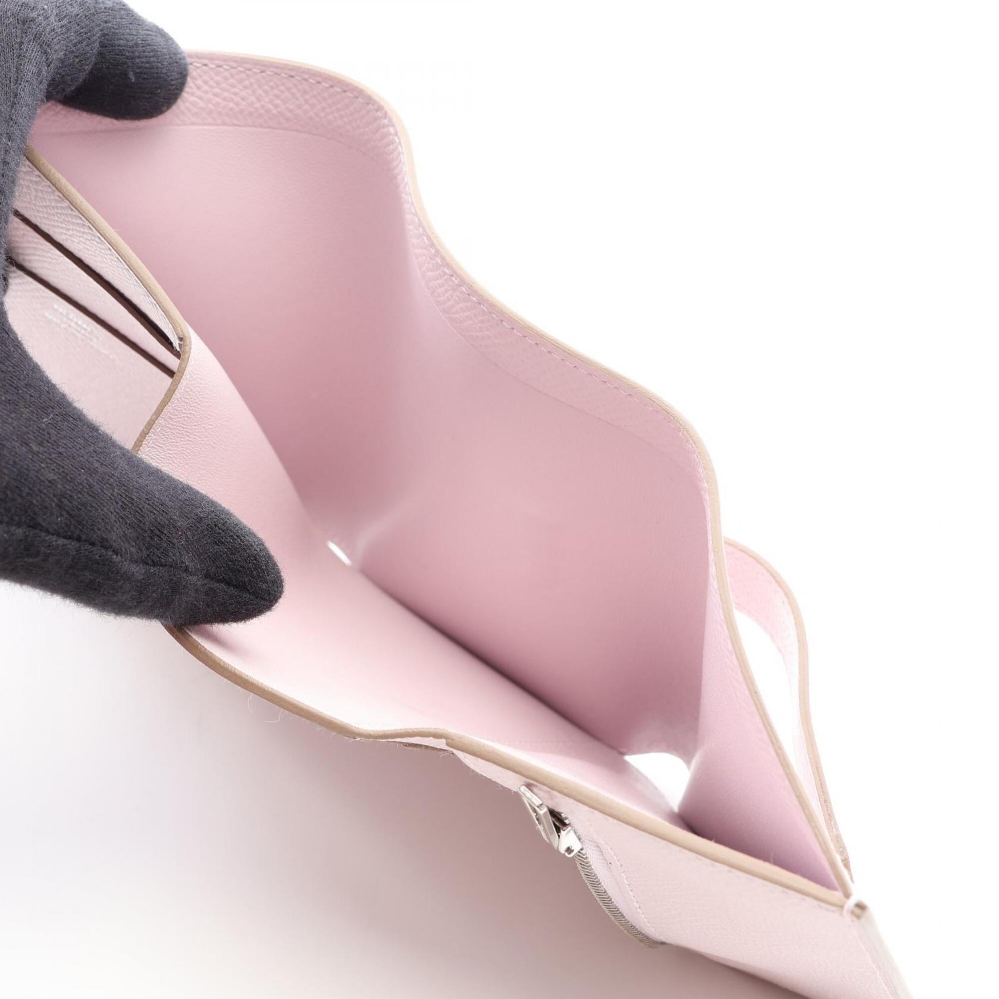 Hermes Purple Epsom Leather Wallet (Tri-Fold) (Pre-Owned)