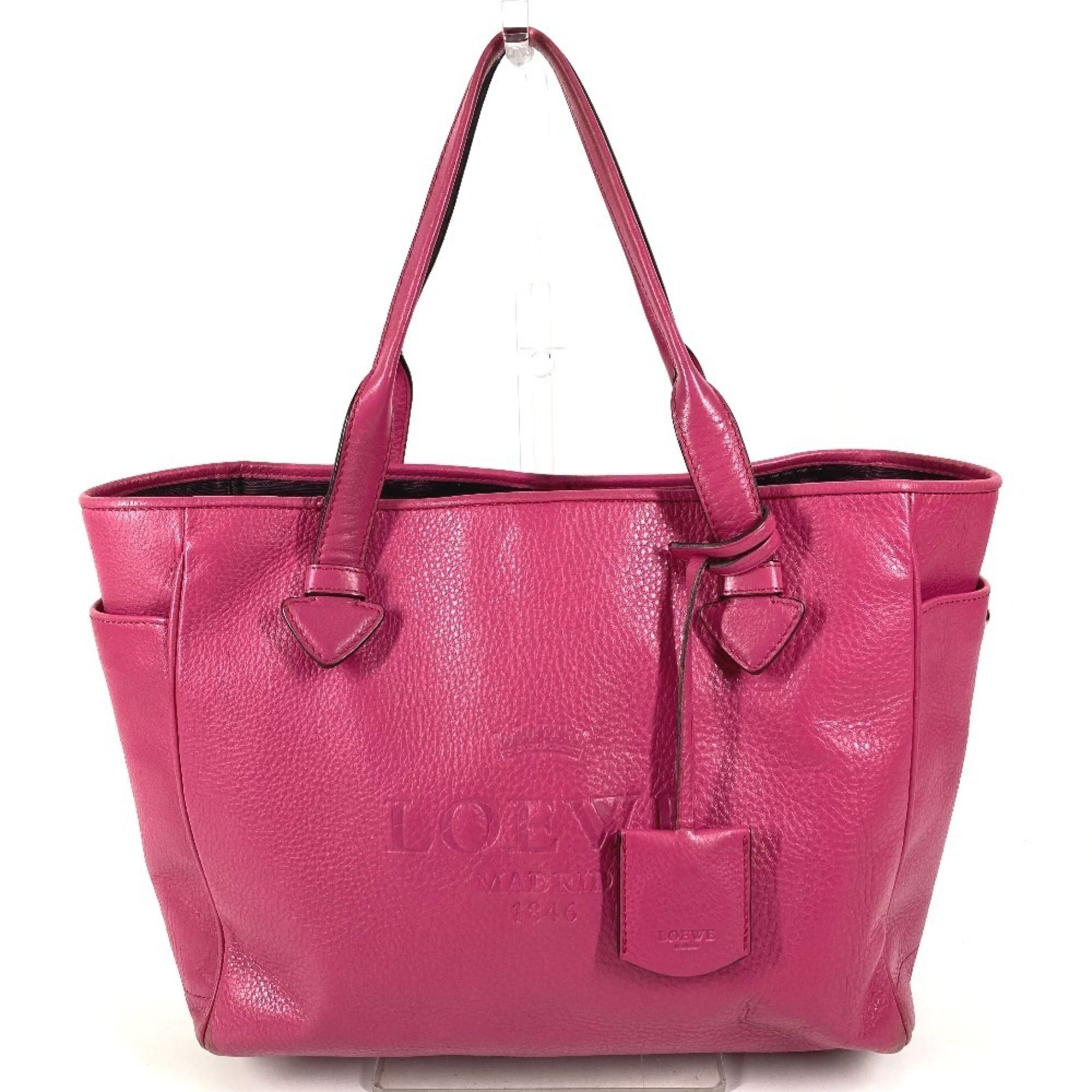Loewe Pink Leather Shoulder Bag Tote Bag (Pre-Owned)