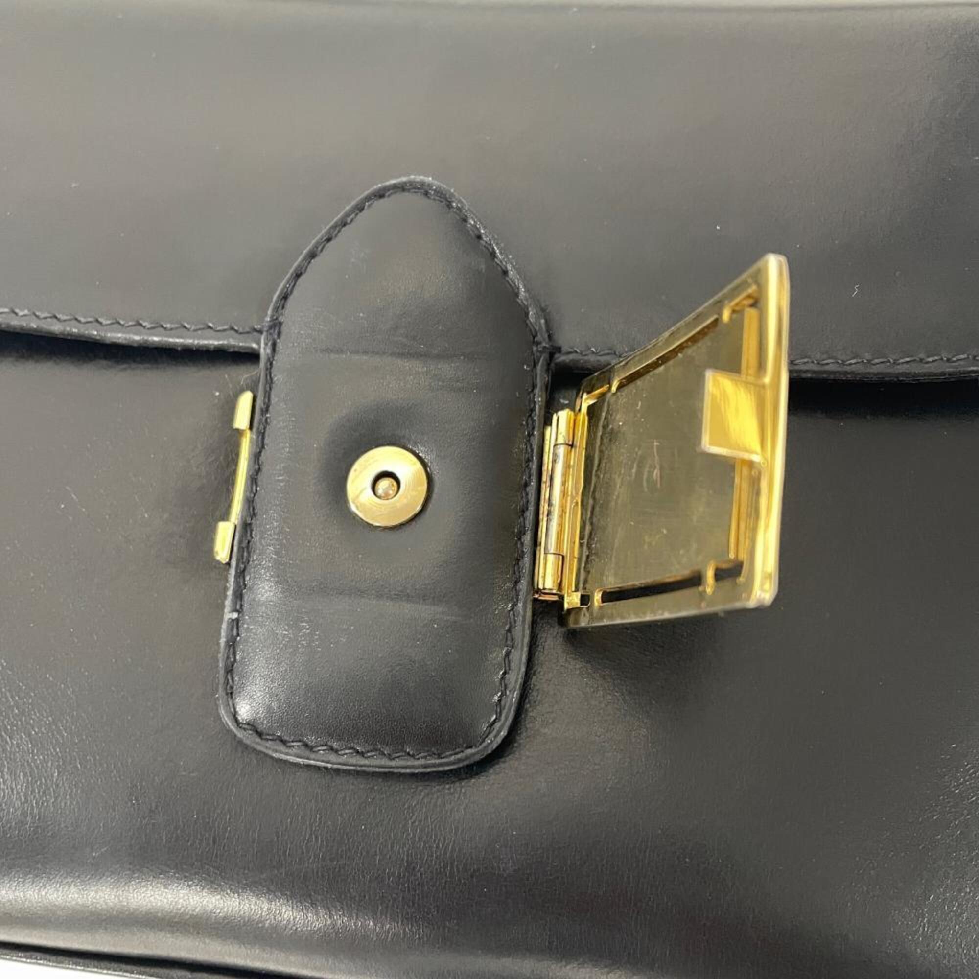 Celine Black Leather Shoulder Bag (Pre-Owned)