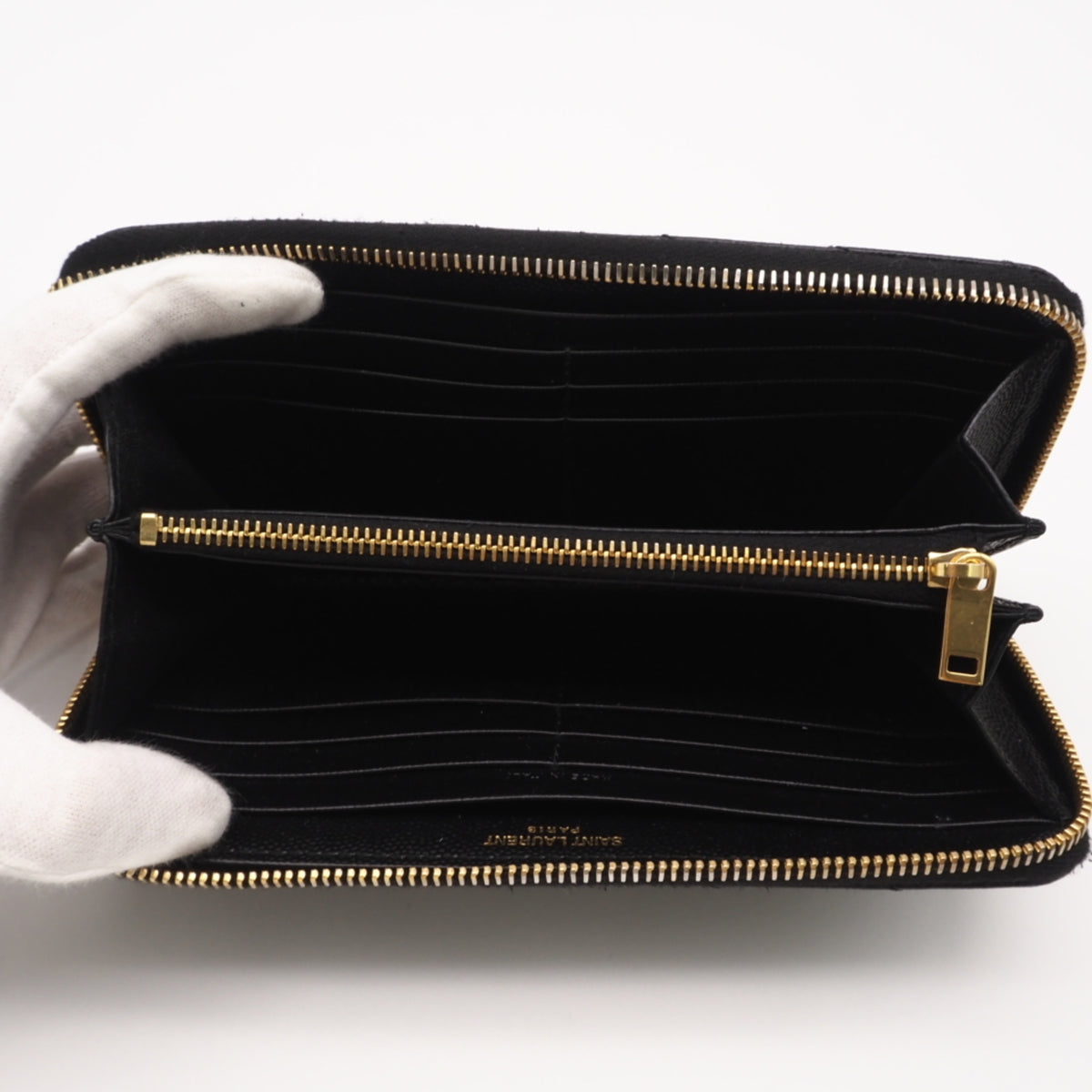 Saint Laurent Black Long Wallet (Bi-Fold) (Pre-Owned)