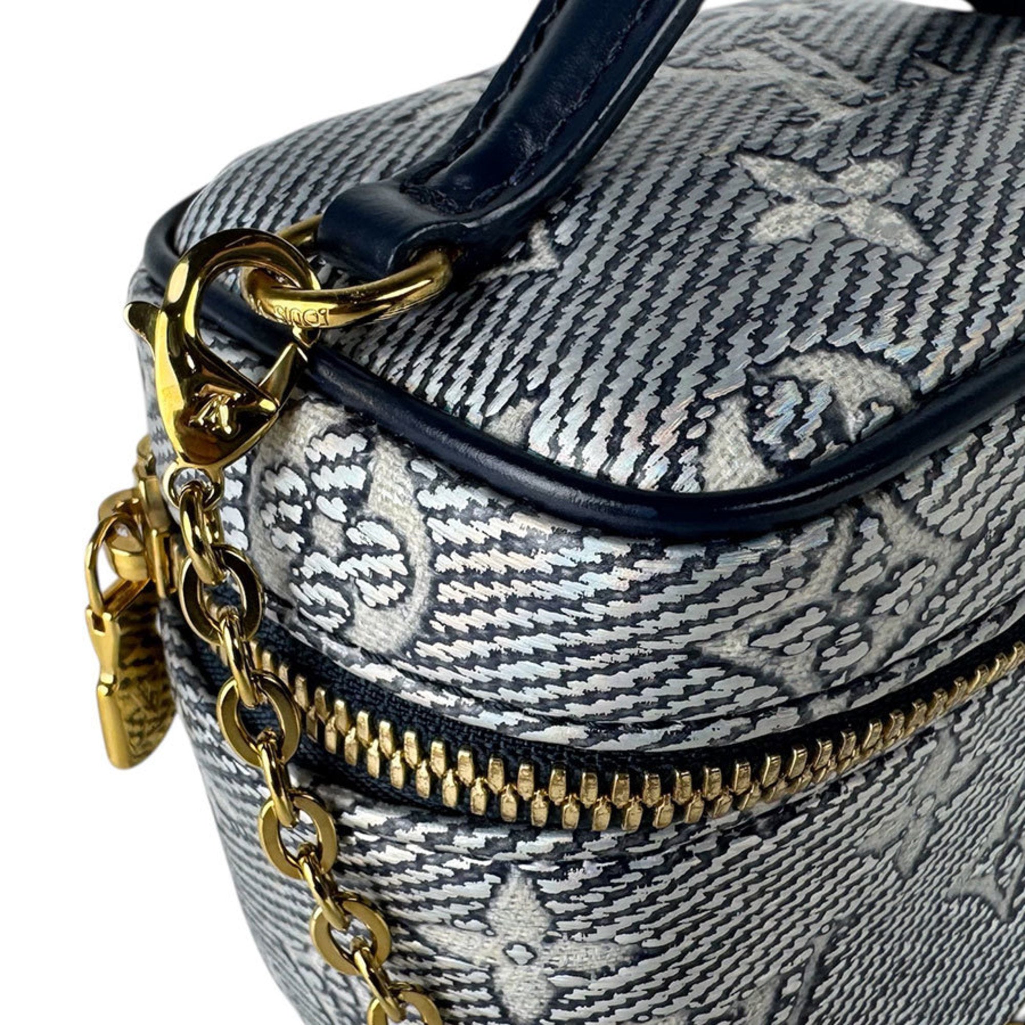 Louis Vuitton Navy Coated Canvas Shoulder Bag (Pre-Owned)
