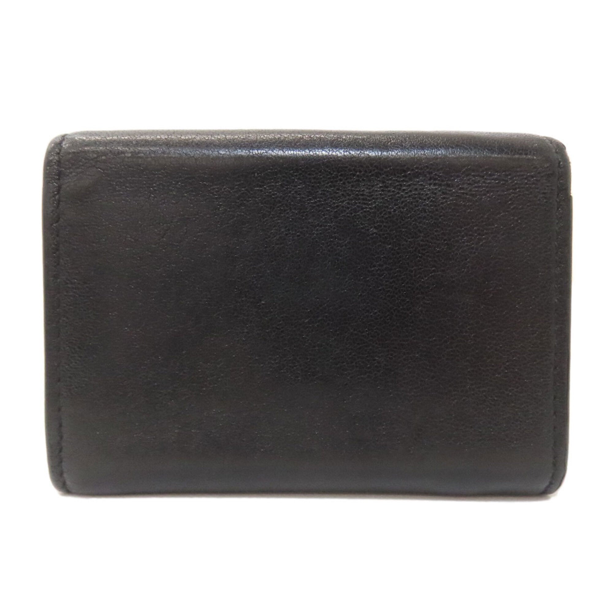Yves Saint Laurent Black Blue Wallet (Tri-Fold) (Pre-Owned)