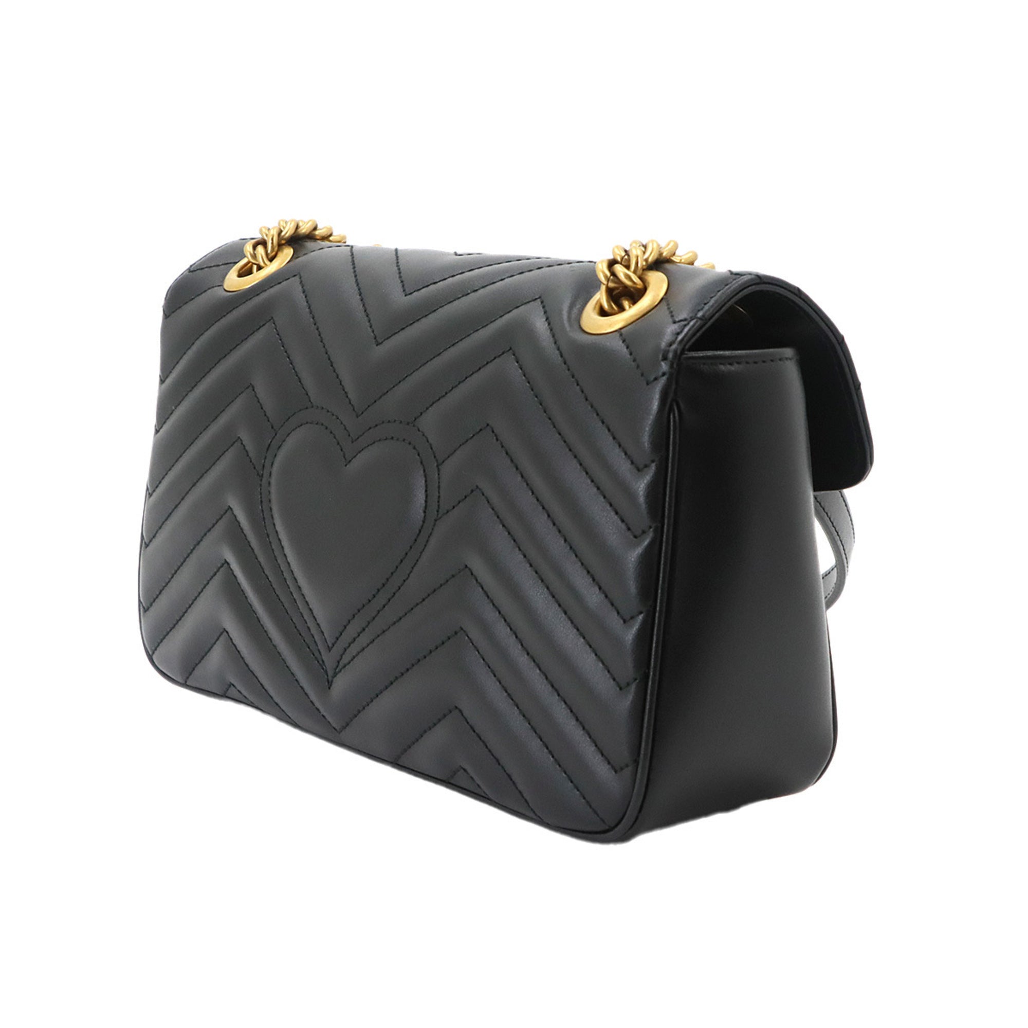 Gucci Black Leather Handbag Shoulder Bag (Pre-Owned)