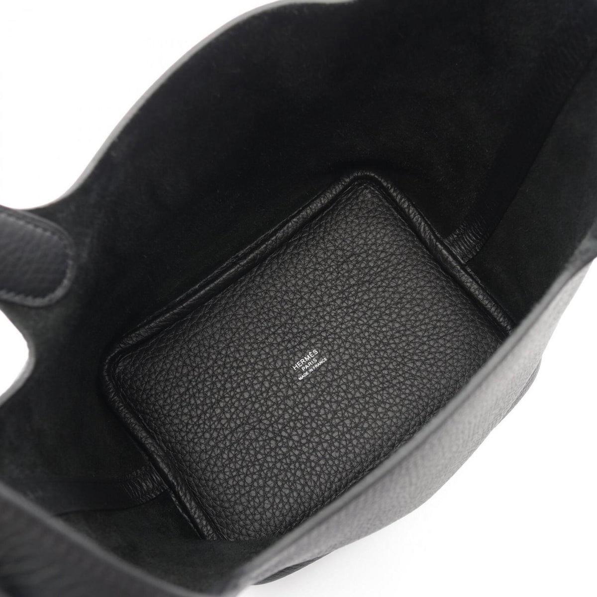 Hermes Black Taurillon Clemence Leather Handbag (Pre-Owned)