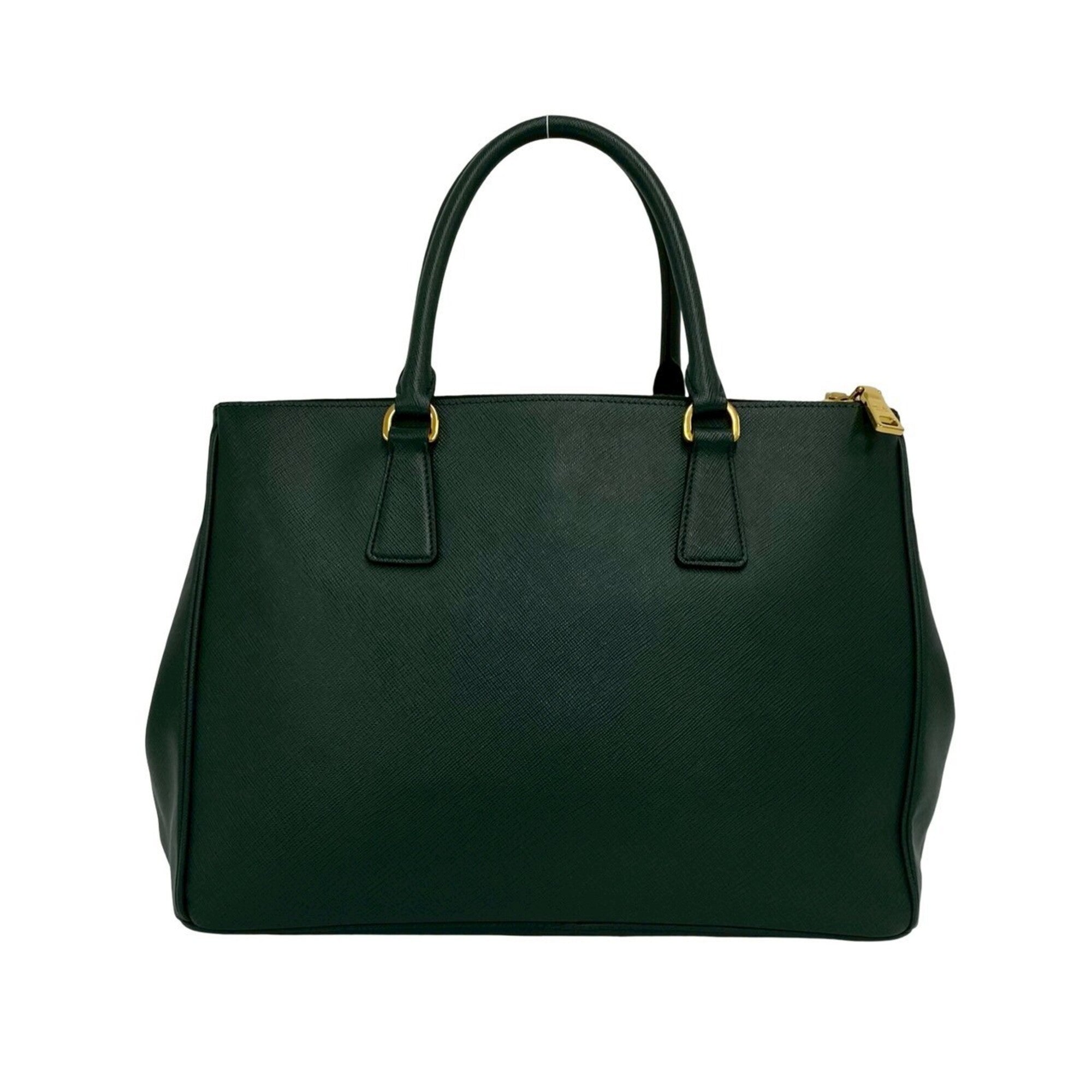 Prada Green Leather Handbag Shoulder Bag Tote Bag (Pre-Owned)