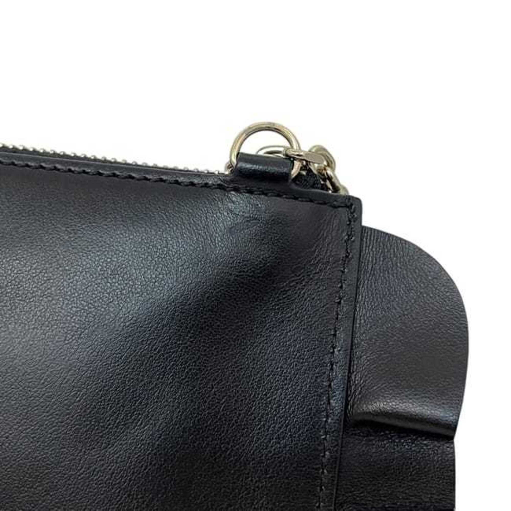 Redvalentino Black Leather Shoulder Bag (Pre-Owned)