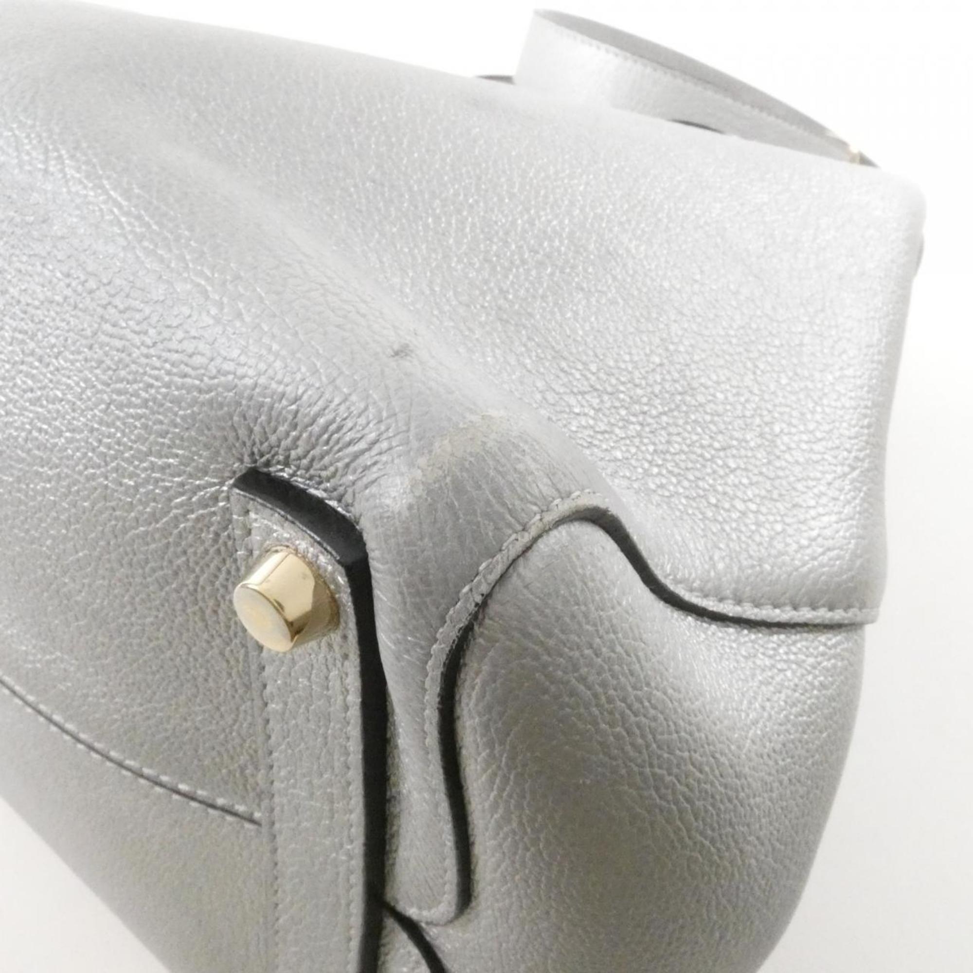 Christian Dior Silver Leather Handbag (Pre-Owned)
