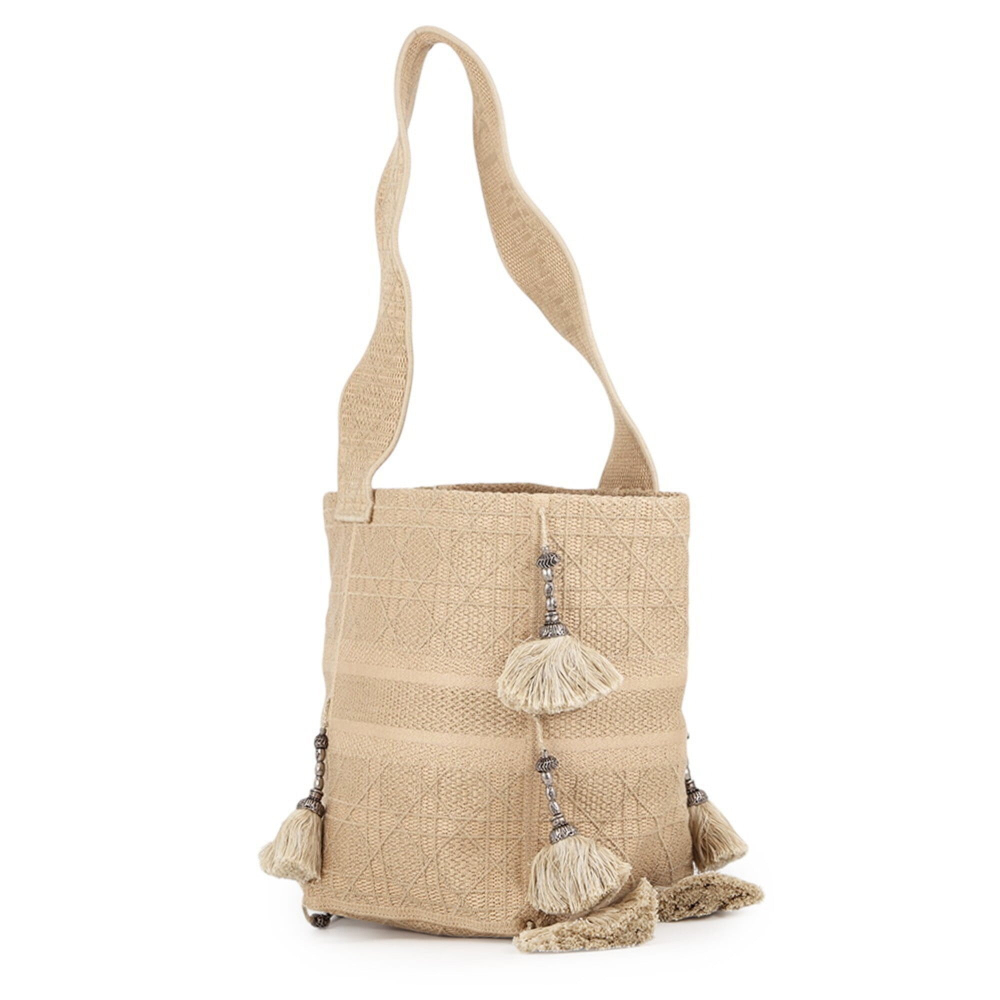Christian Dior Beige Canvas Shoulder Bag (Pre-Owned)
