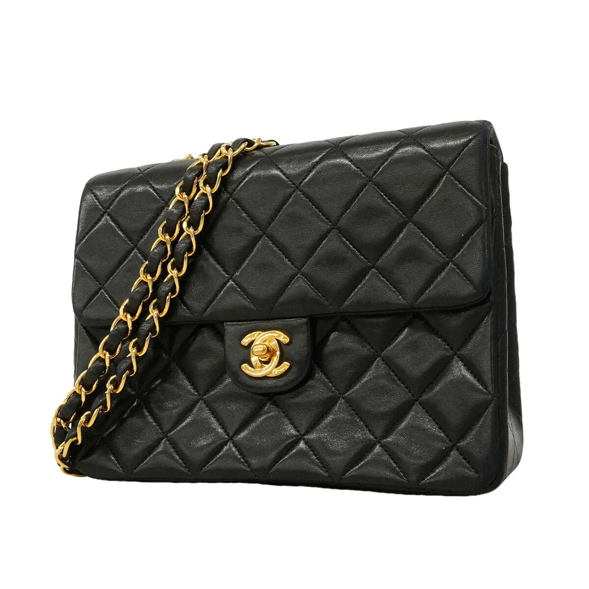 Chanel Black Leather Shoulder Bag (Pre-Owned)