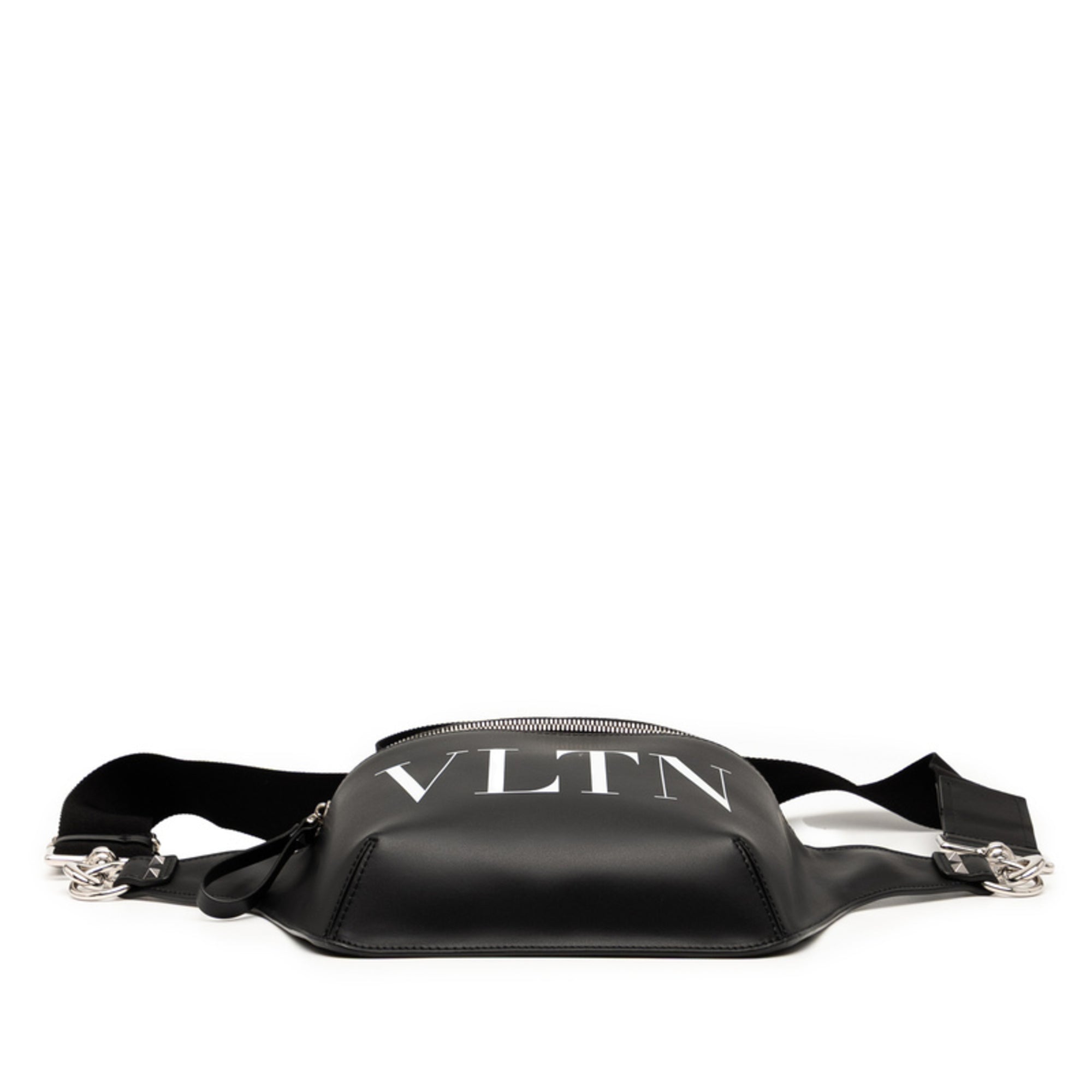 Valentino Black White Leather Sling Bag (Pre-Owned)