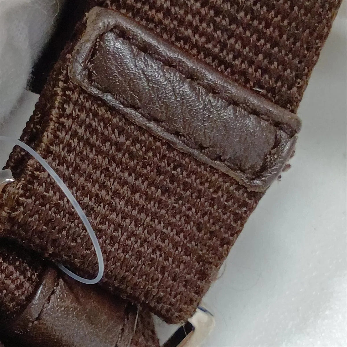 Christian Dior Brown Leather Canvas Crossbody Bag Shoulder Bag (Pre-Owned)