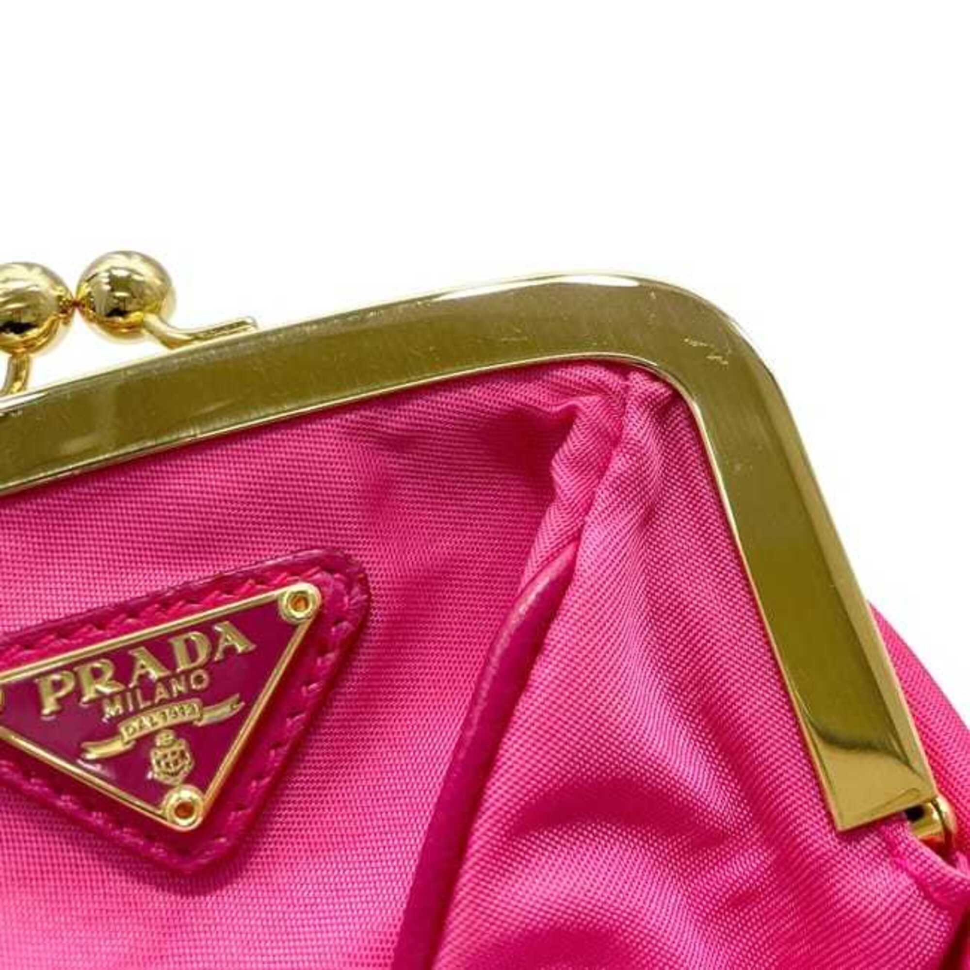 Prada Pink Nylon Coin Purse/Coin Case (Pre-Owned)