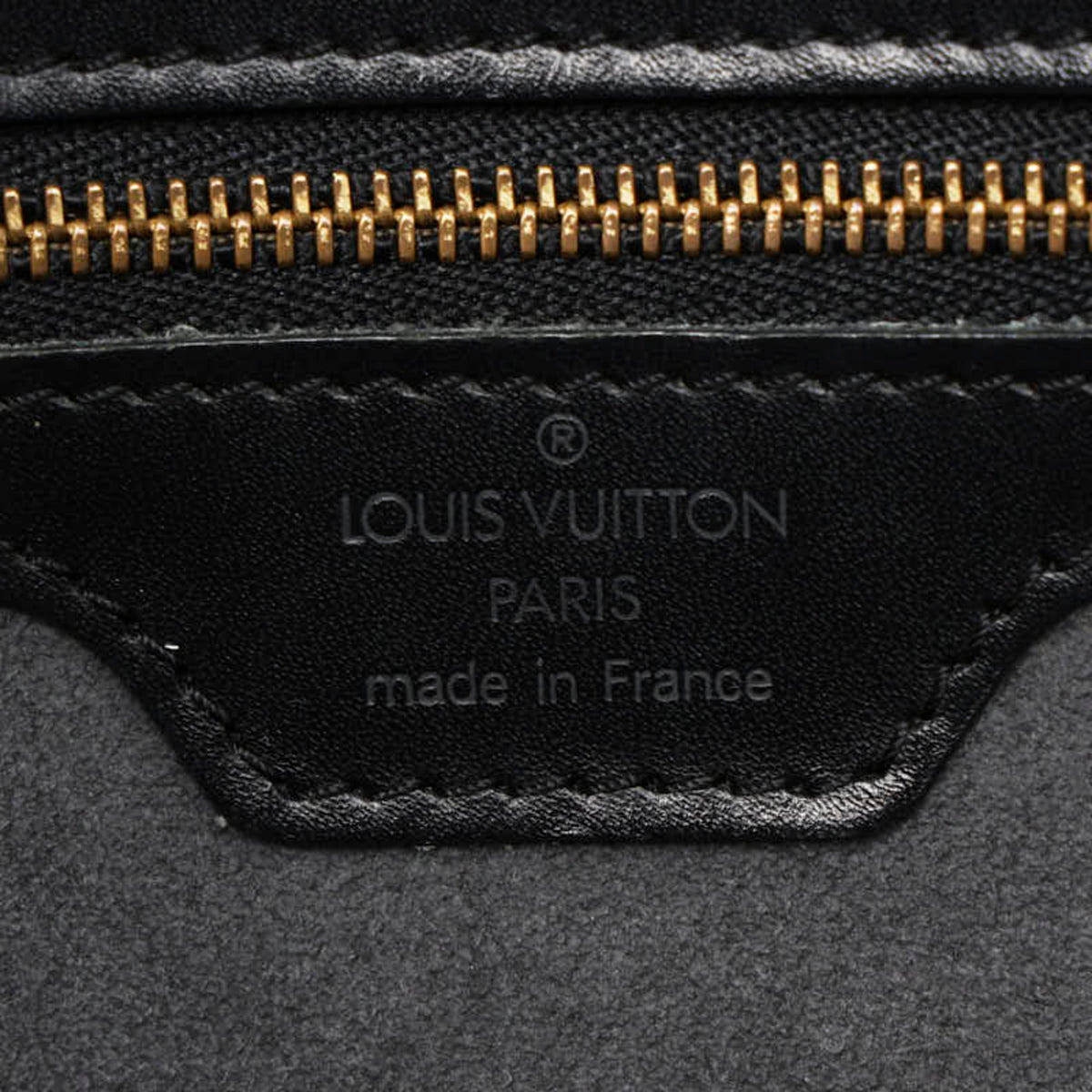 Louis Vuitton Black Noir Leather Shoulder Bag Tote Bag (Pre-Owned)