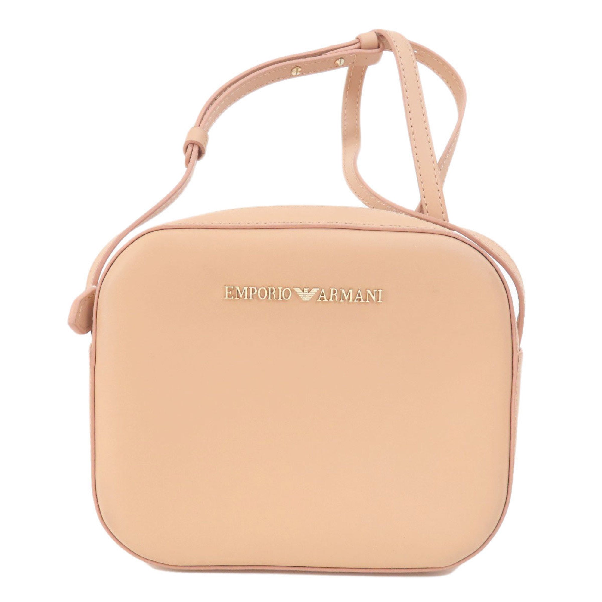 Emporio Armani Beige Leather Shoulder Bag (Pre-Owned)