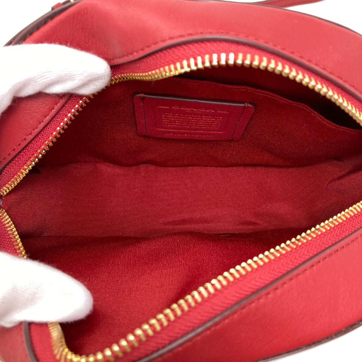 Coach Red Color Pvc Leather Shoulder Bag (Pre-Owned)