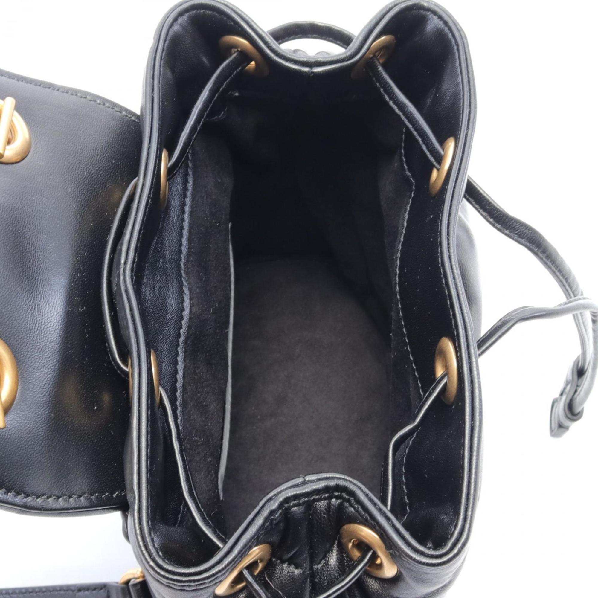 Gucci Black Leather Backpack