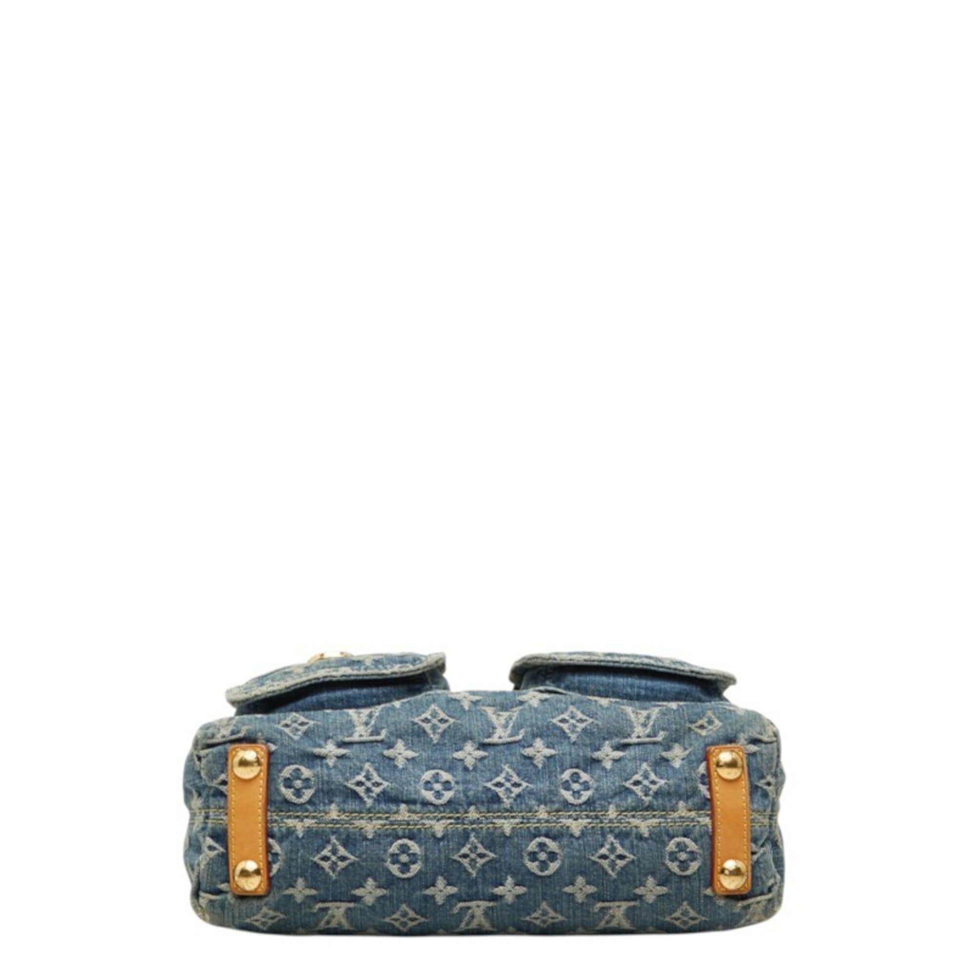 Louis Vuitton Monogram Denim Leather Shoulder Bag (Pre-Owned)