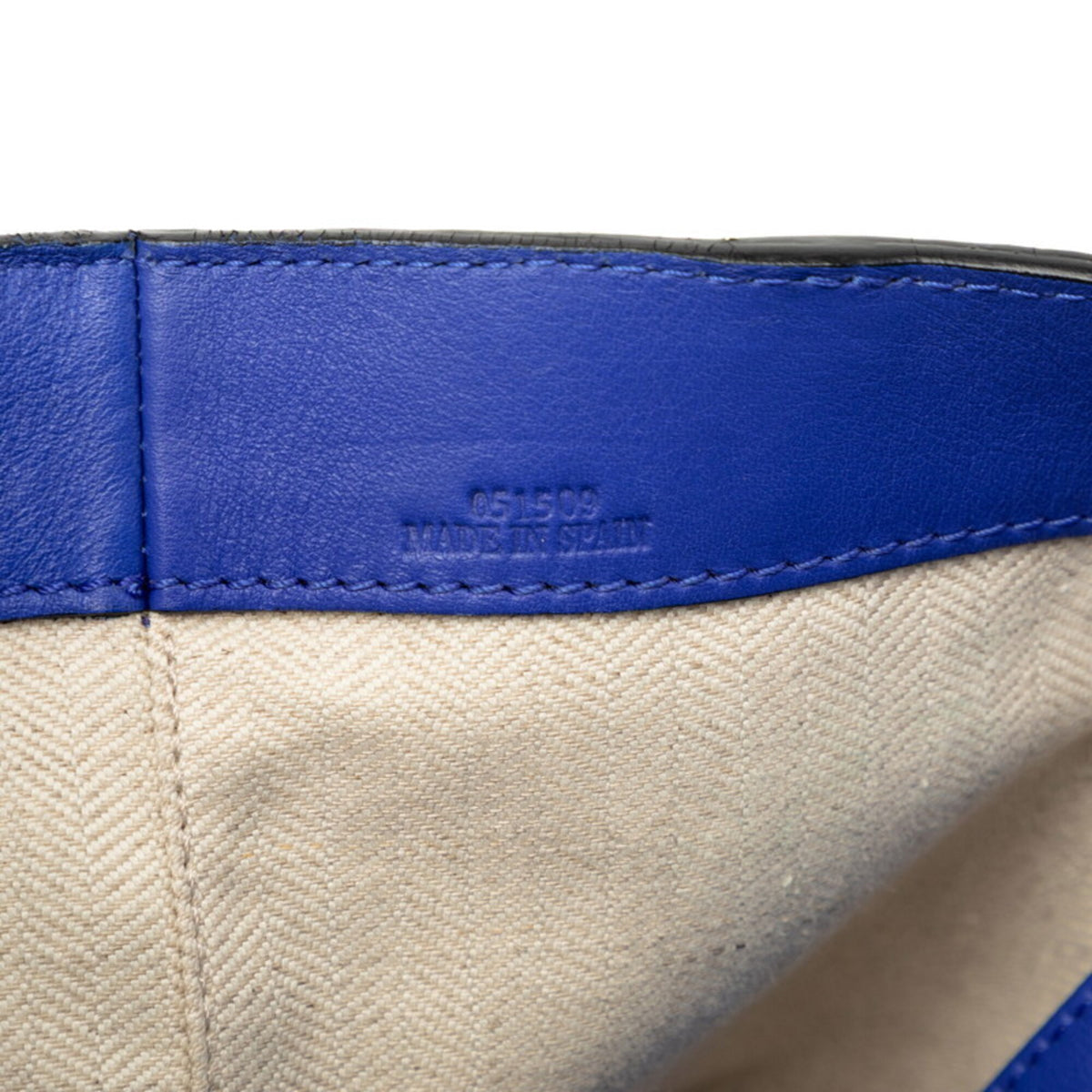 Loewe Blue Leather Shoulder Bag Tote Bag (Pre-Owned)
