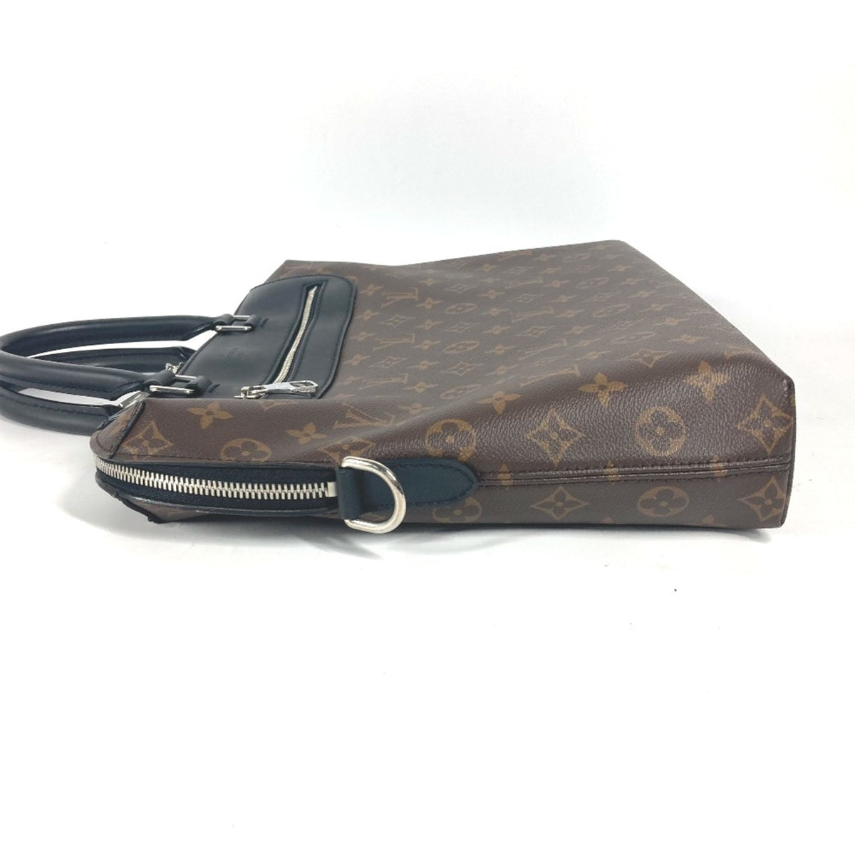 Louis Vuitton Black Brown Monogram Handbag Shoulder Bag Tote Bag (Pre-Owned)