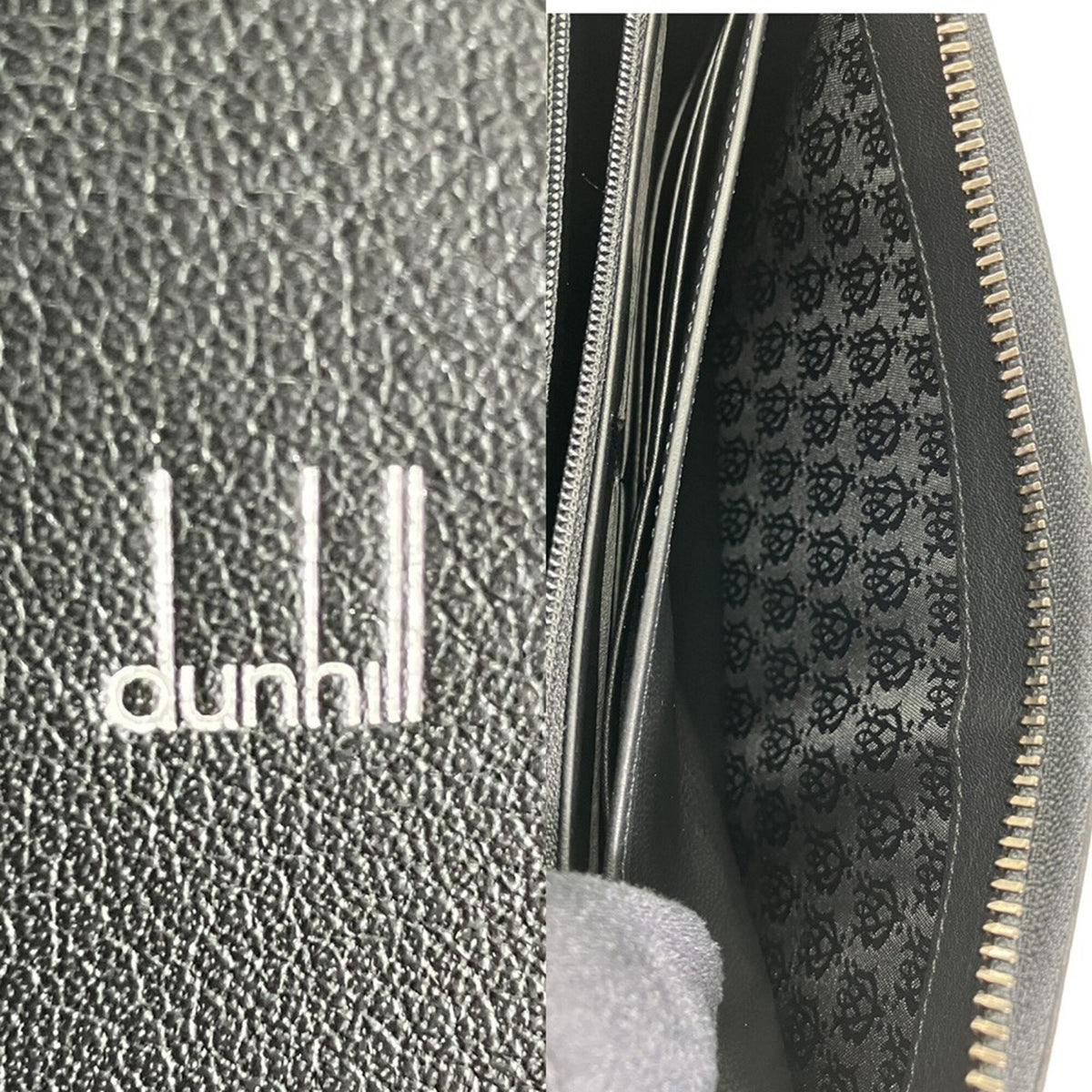 Dunhill Black Leather Long Wallet (Bi-Fold) (Pre-Owned)