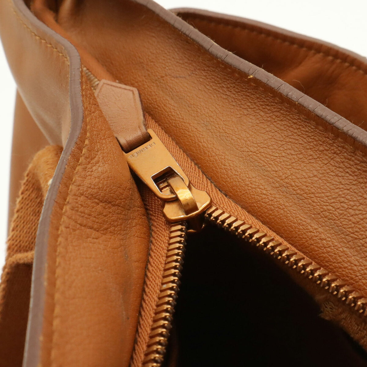 Hermes Brown Veau Derma Shoulder Bag Tote Bag (Pre-Owned)