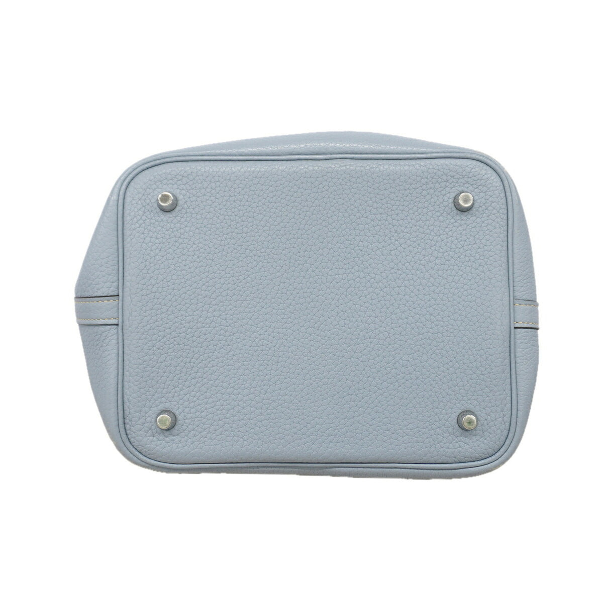 Hermes Blue Lin Taurillon Clemence Leather Handbag (Pre-Owned)