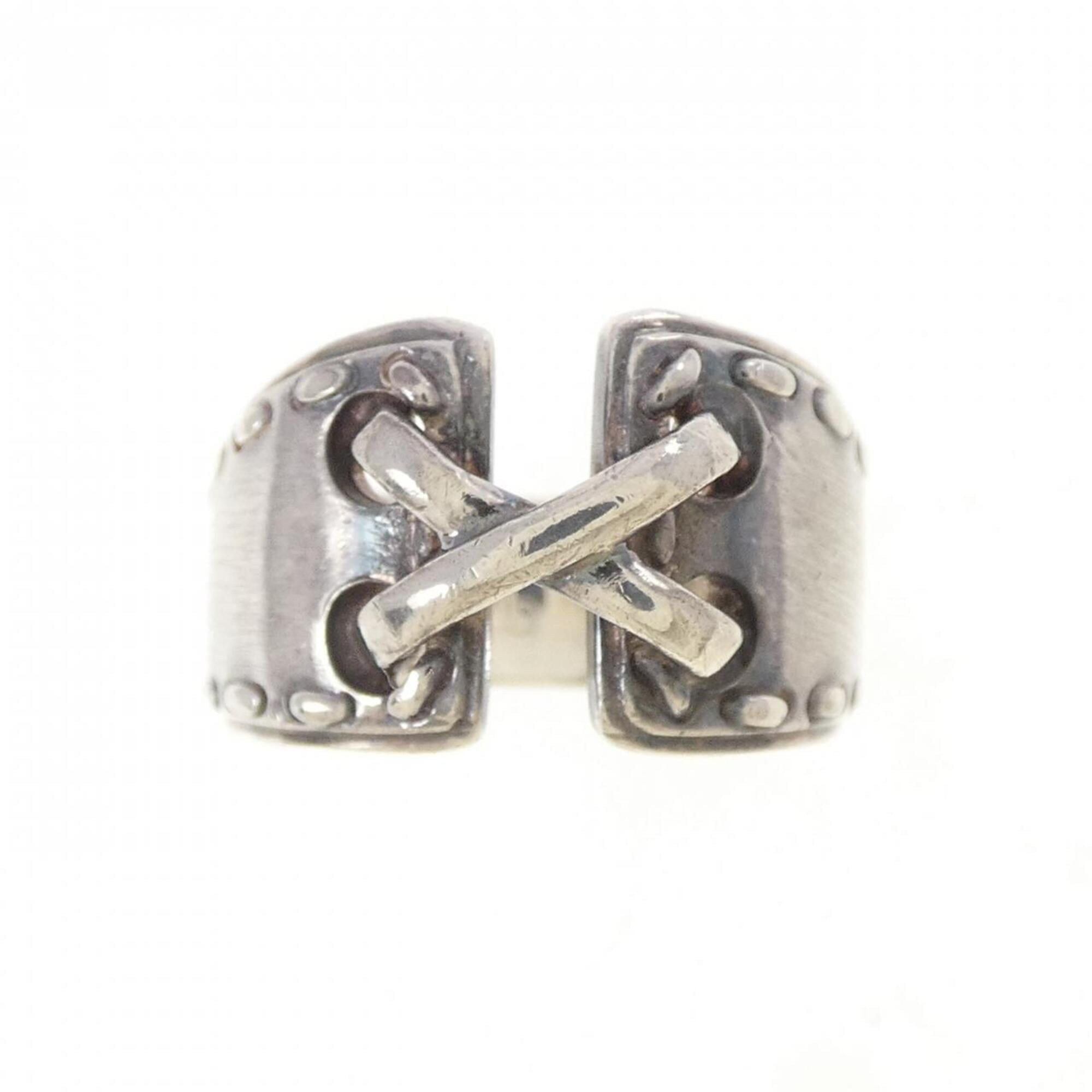 Hermes Silver 925 Band Ring (Pre-Owned)