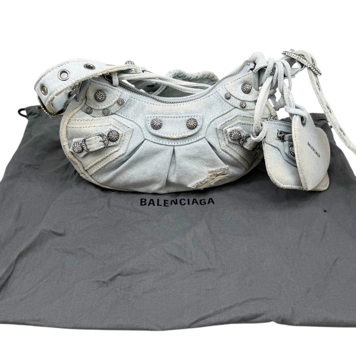 Balenciaga Blue Denim Shoulder Bag (Pre-Owned)