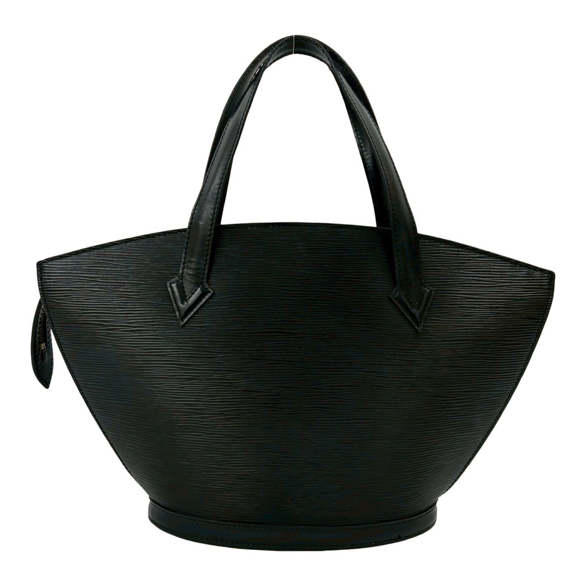 Louis Vuitton Black Leather Handbag Tote Bag (Pre-Owned)