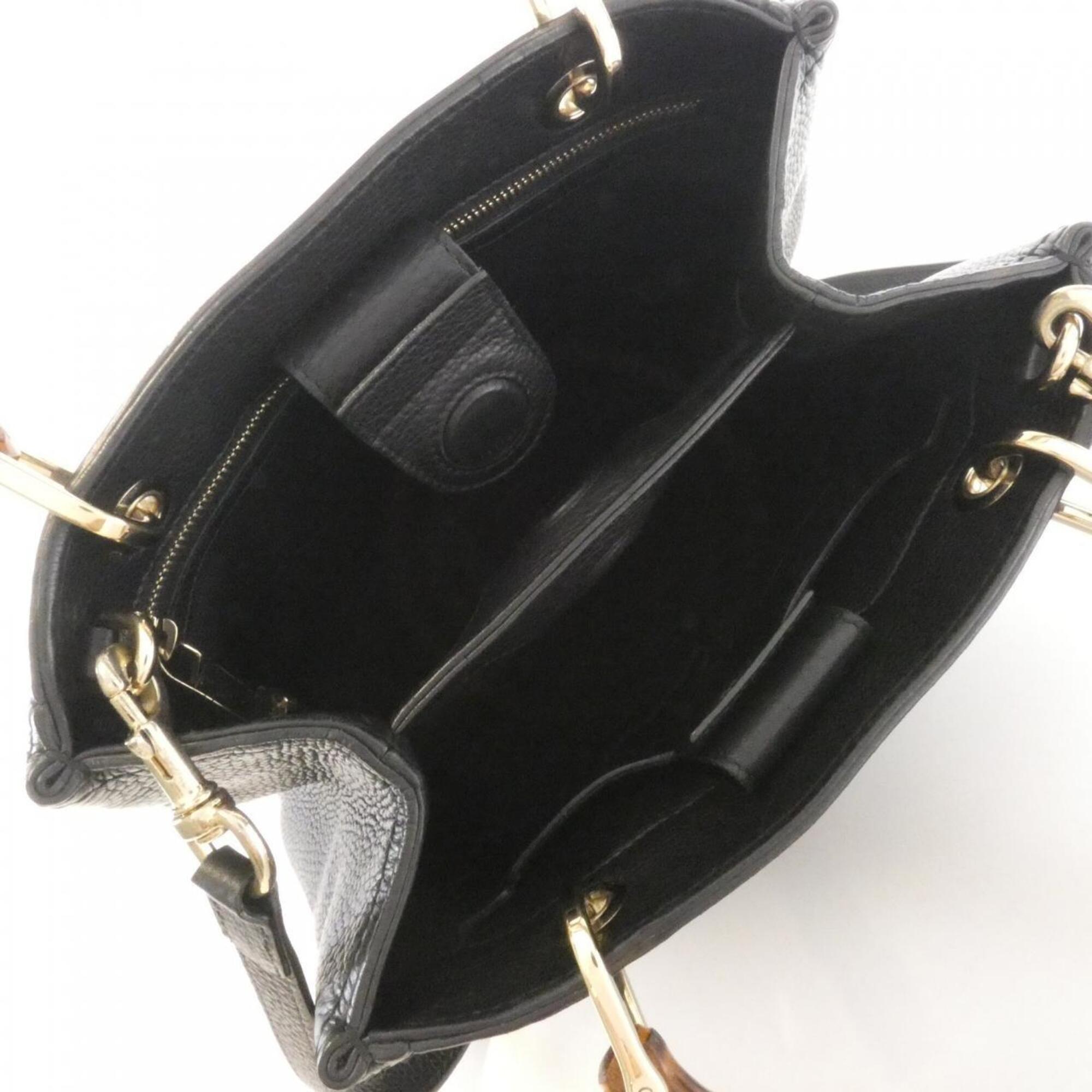 Gucci Black Leather Handbag (Pre-Owned)