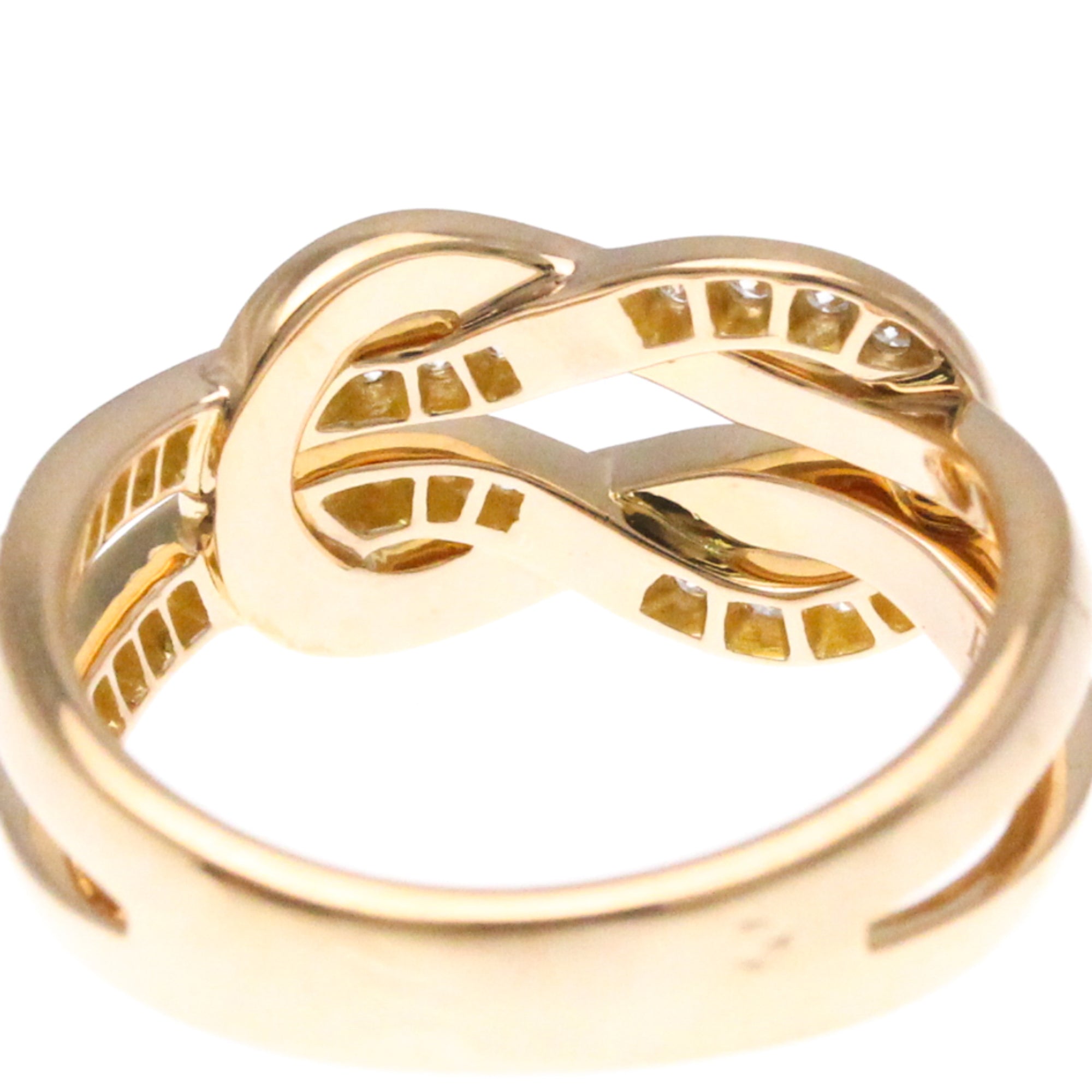 Fred Paris Force 10 Ring 18K Pink Gold And Diamonds Gold Pink_Gold Ring Jewelry (Pre-Owned)