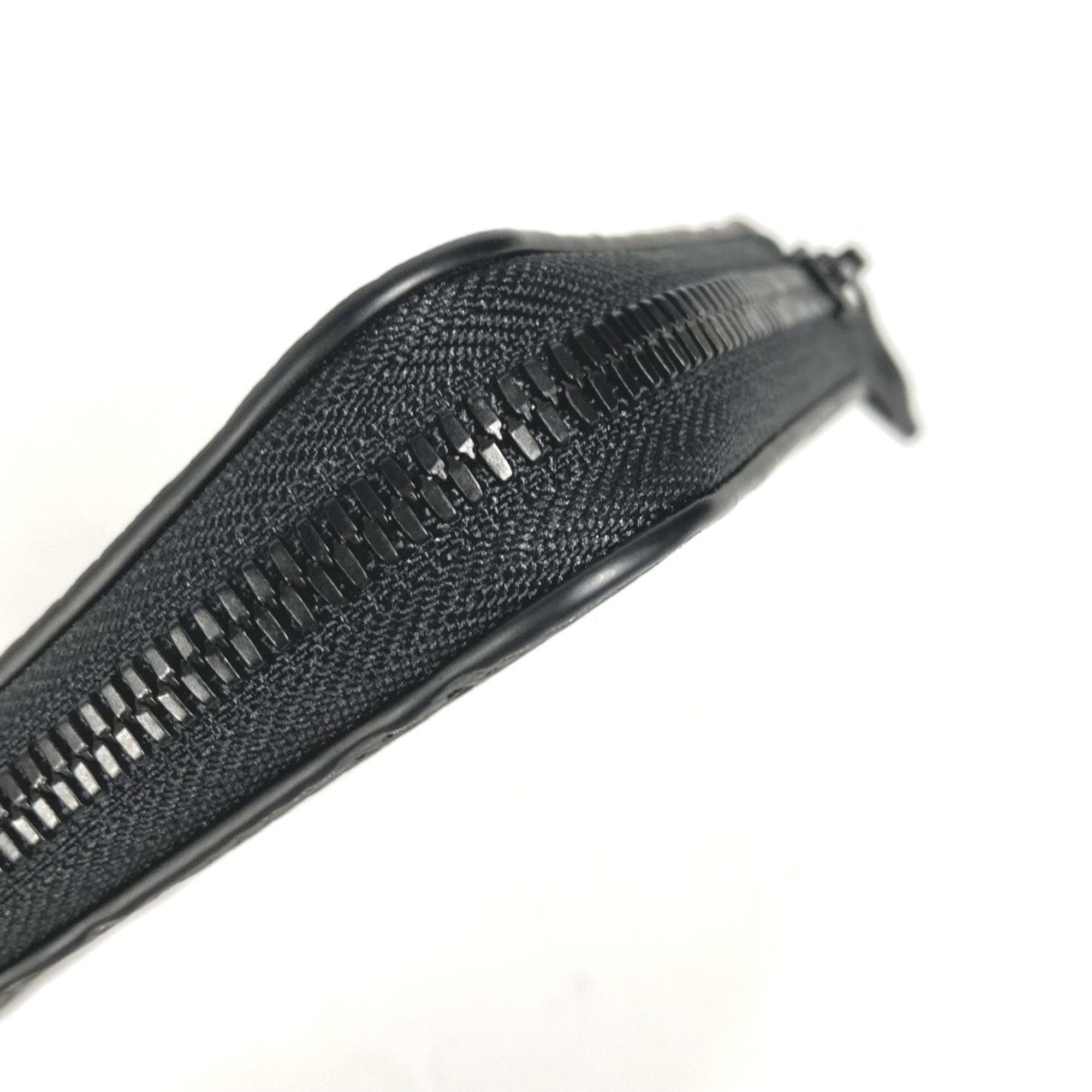 Louis Vuitton Black Leather Long Wallet (Bi-Fold) (Pre-Owned)