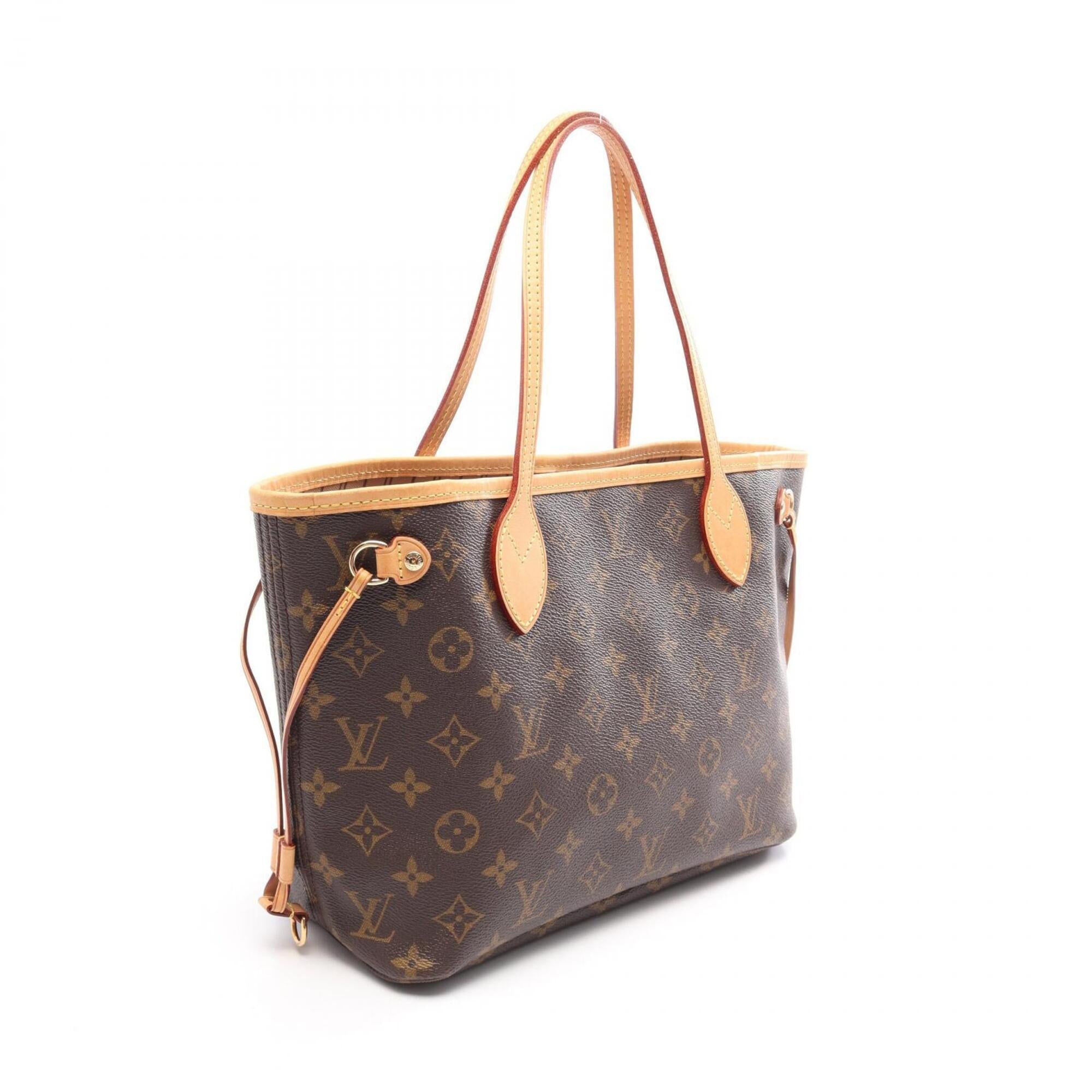 Louis Vuitton Brown Pvc Coated Canvas Leather Handbag Tote Bag (Pre-Owned)
