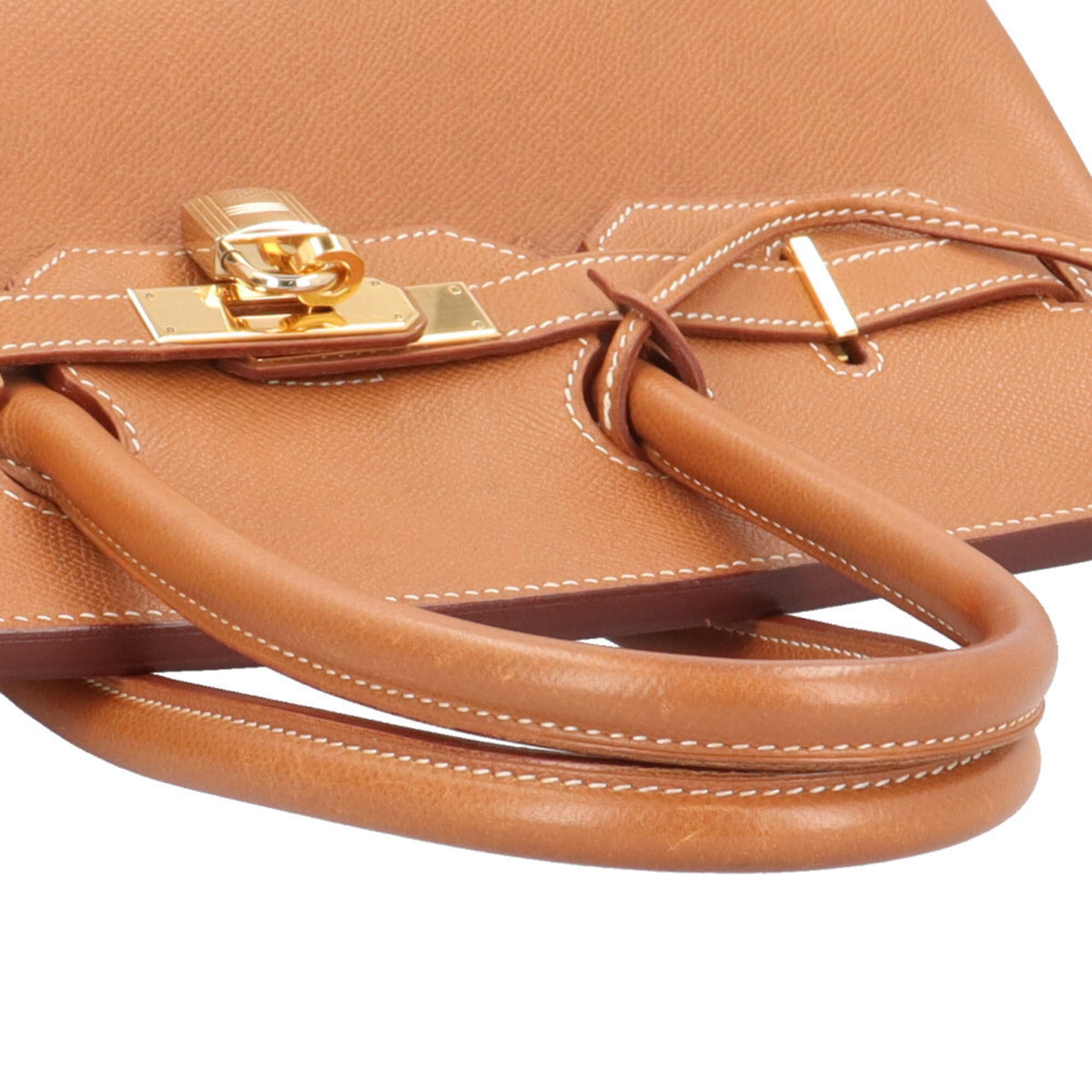 Hermes Brown Gold Togo Leather Handbag (Pre-Owned)