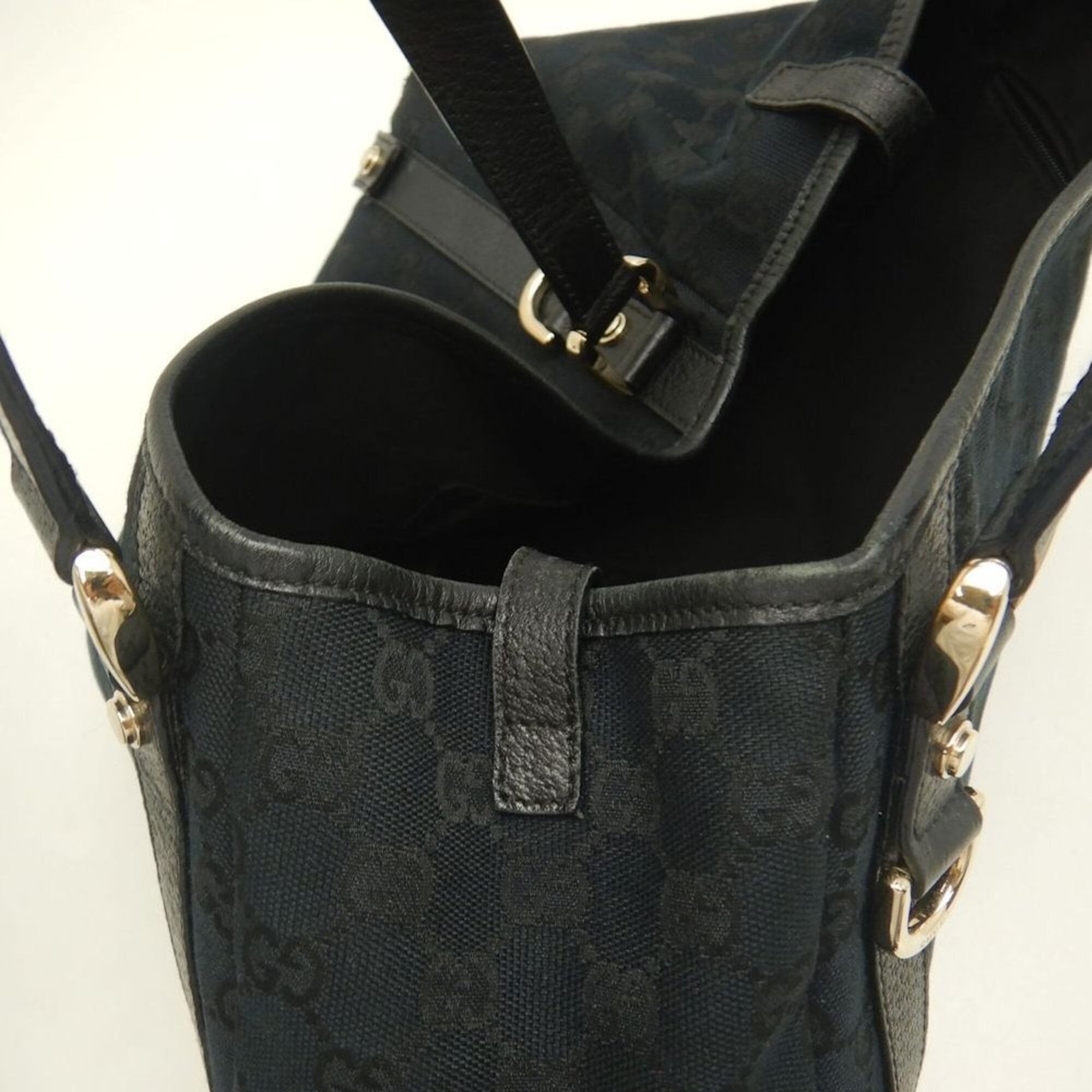 Gucci Black Gg Canvas Tote Bag (Pre-Owned)