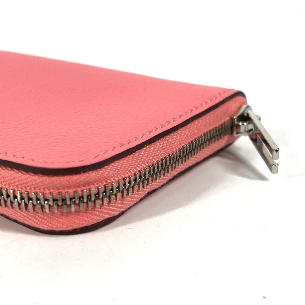 Hermes Pink Leather Coin Purse/Coin Case (Pre-Owned)