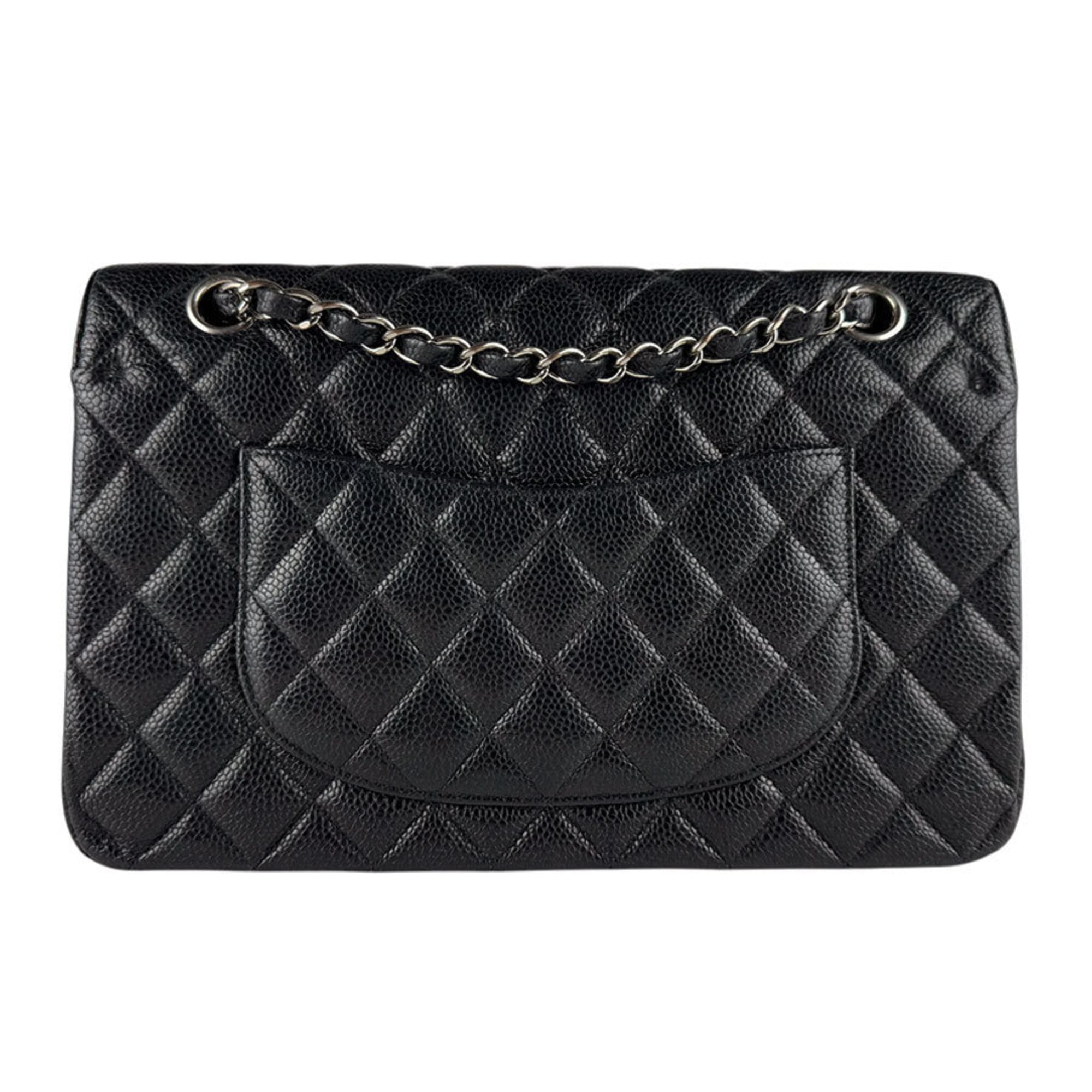 Chanel Black Grained Calfskin Shoulder Bag (Pre-Owned)