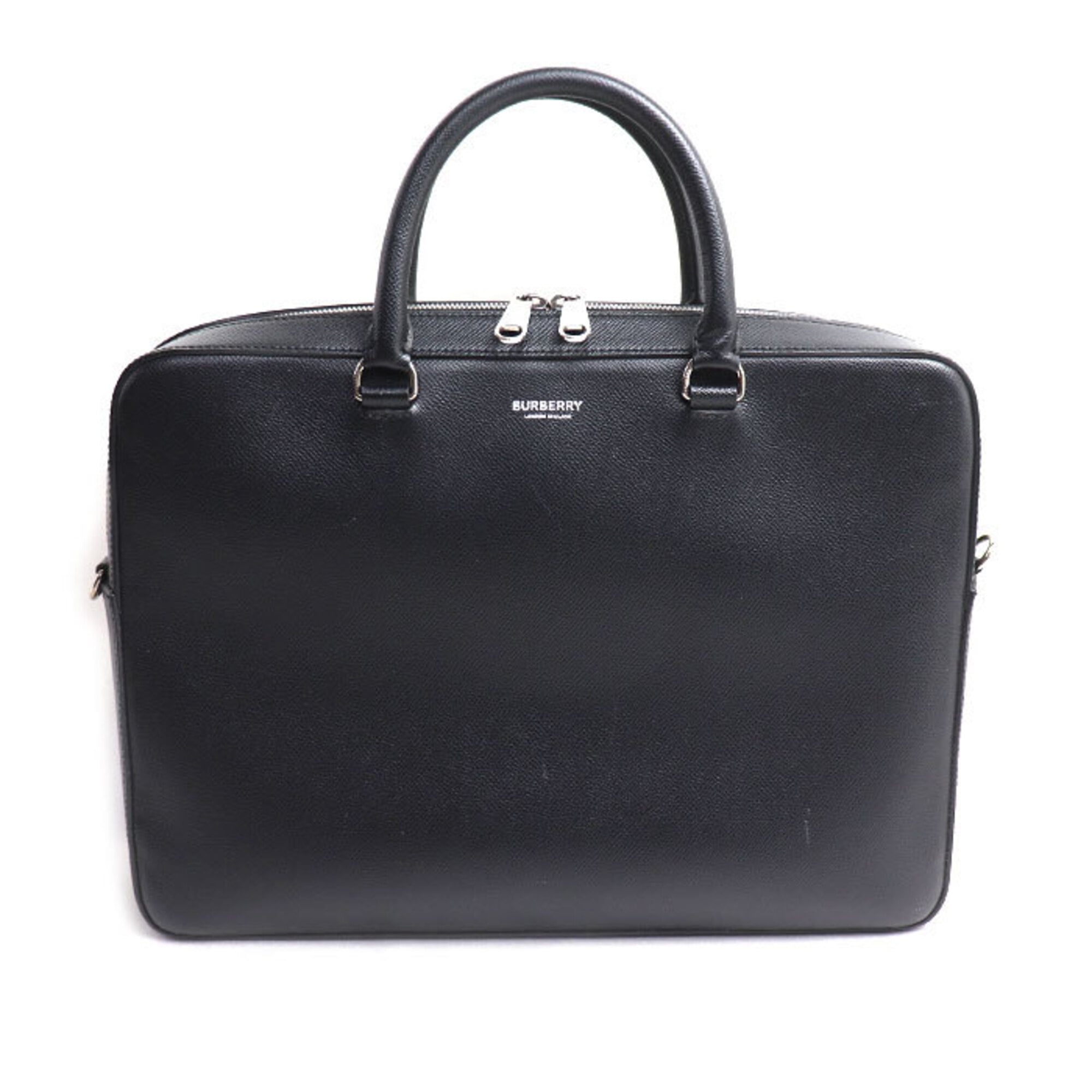 Burberry Black Leather Briefcase (Pre-Owned)