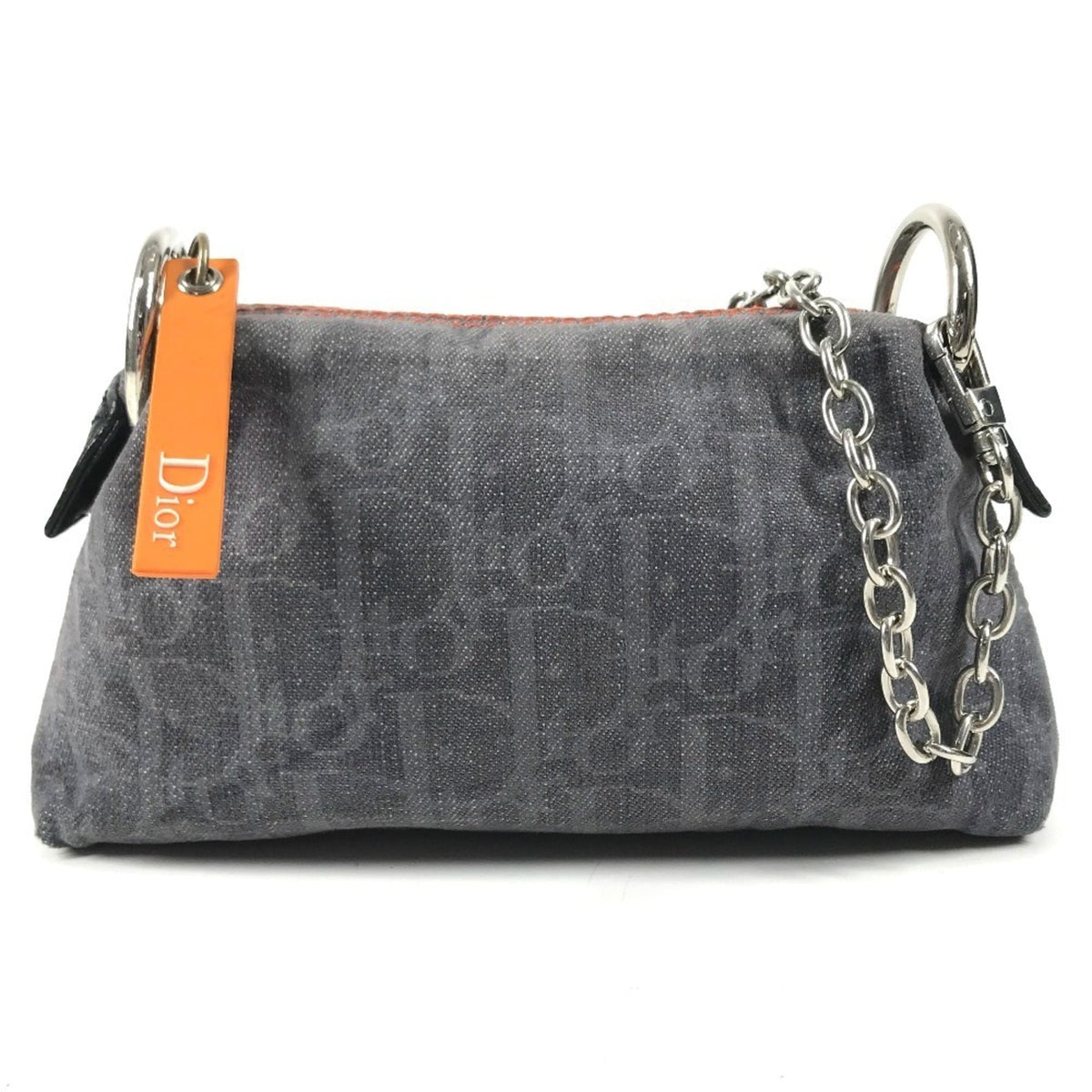 Christian Dior Navy Denim Pouch Shoulder Bag (Pre-Owned)