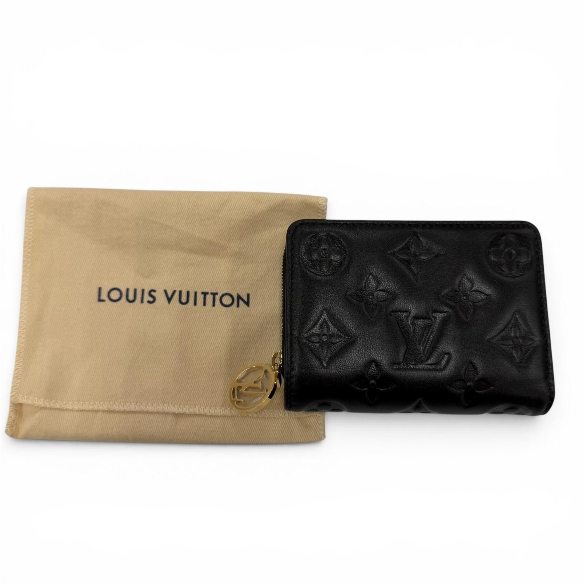 Louis Vuitton Black Leather Wallet (Bi-Fold) (Pre-Owned)